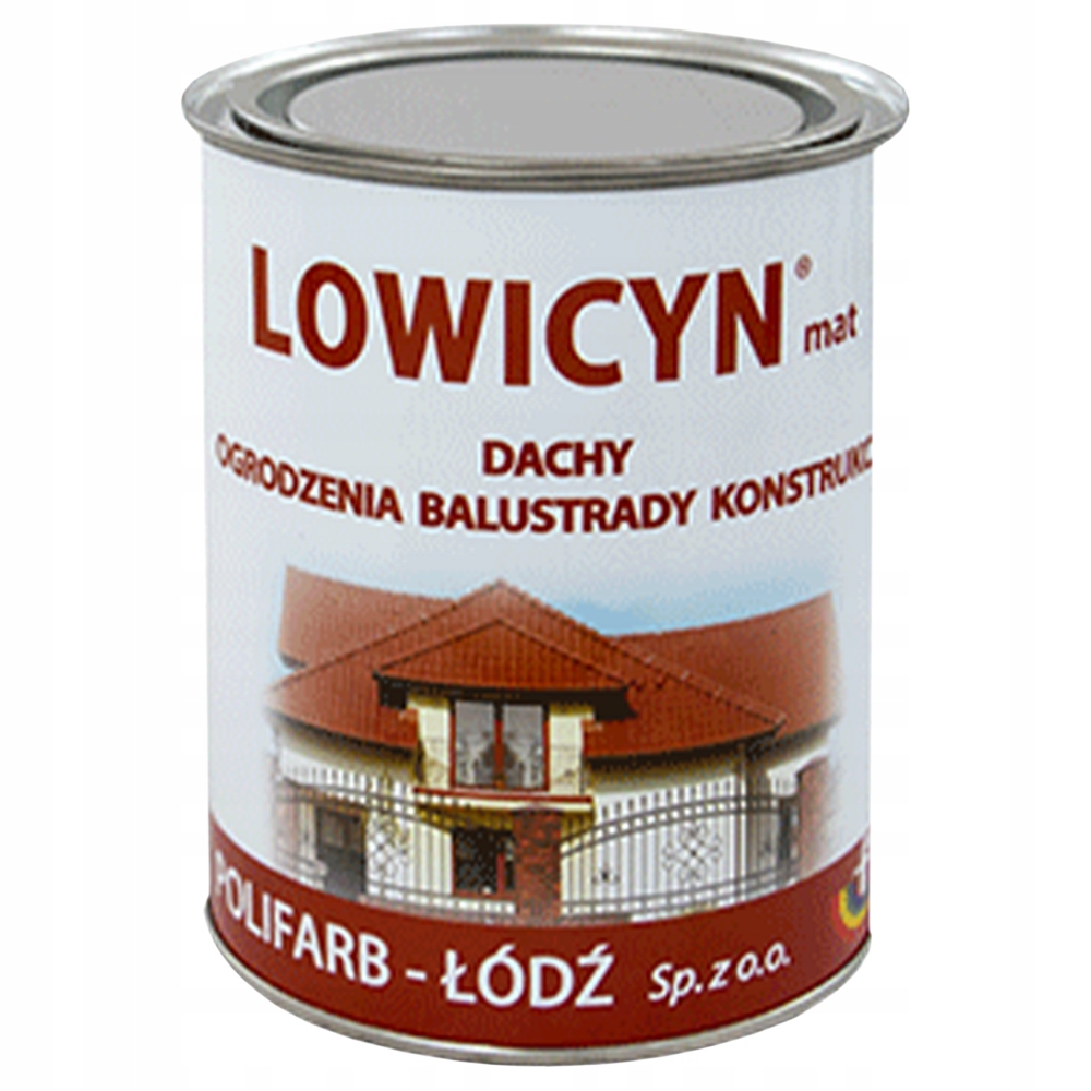 Emalia na dach LOWICYN Czerwony Tlenkowy MAT 0,8L
