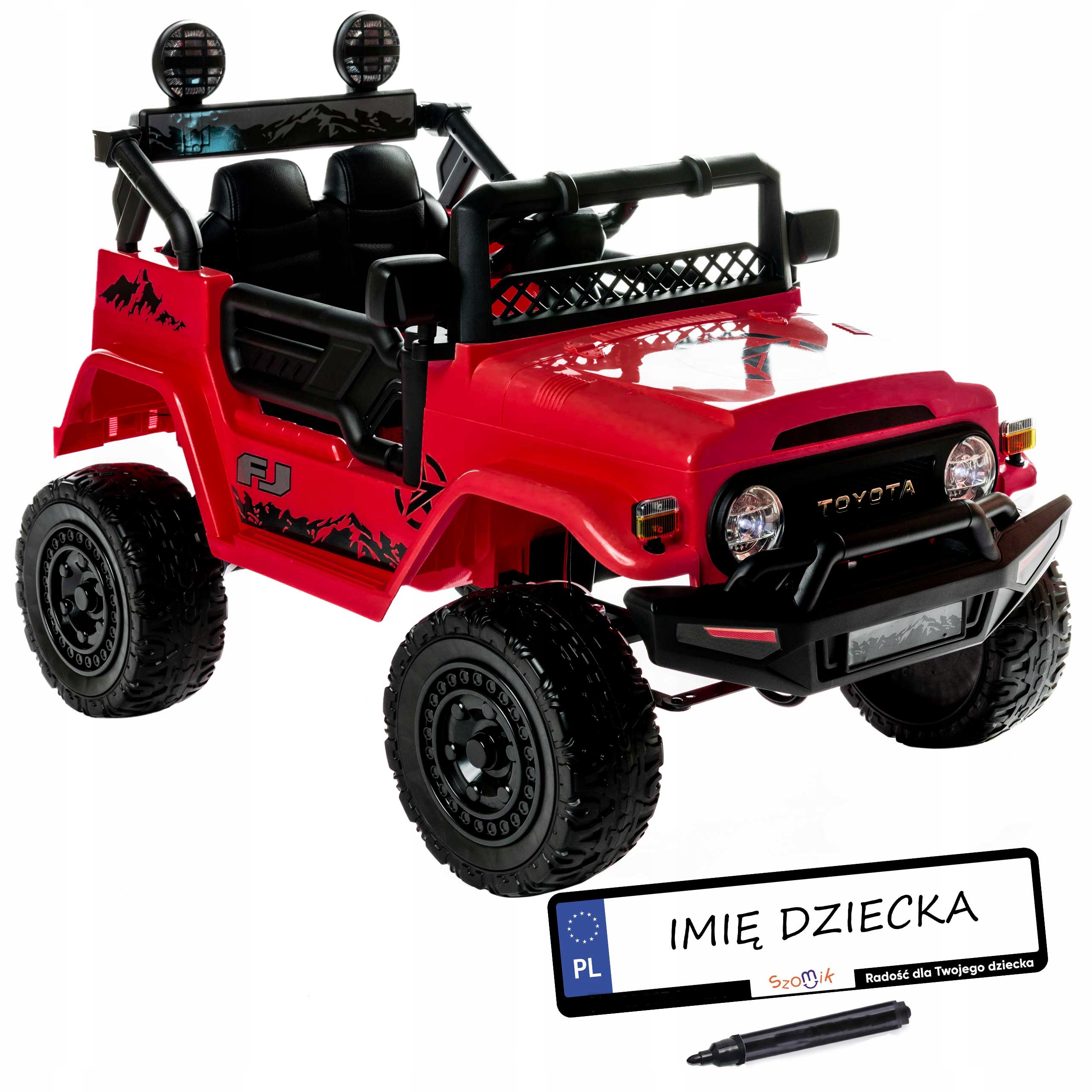 Auto na akumulator dla dzieci Toyota 4x4 12 V Eva ekoskóra Led pilot