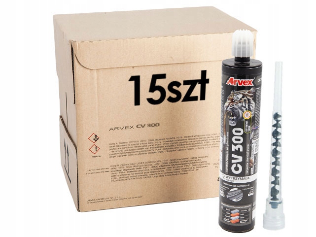 Chemická kotva Arvex CV 300 vinylesterová kotvící malta 300 ml 15 ks
