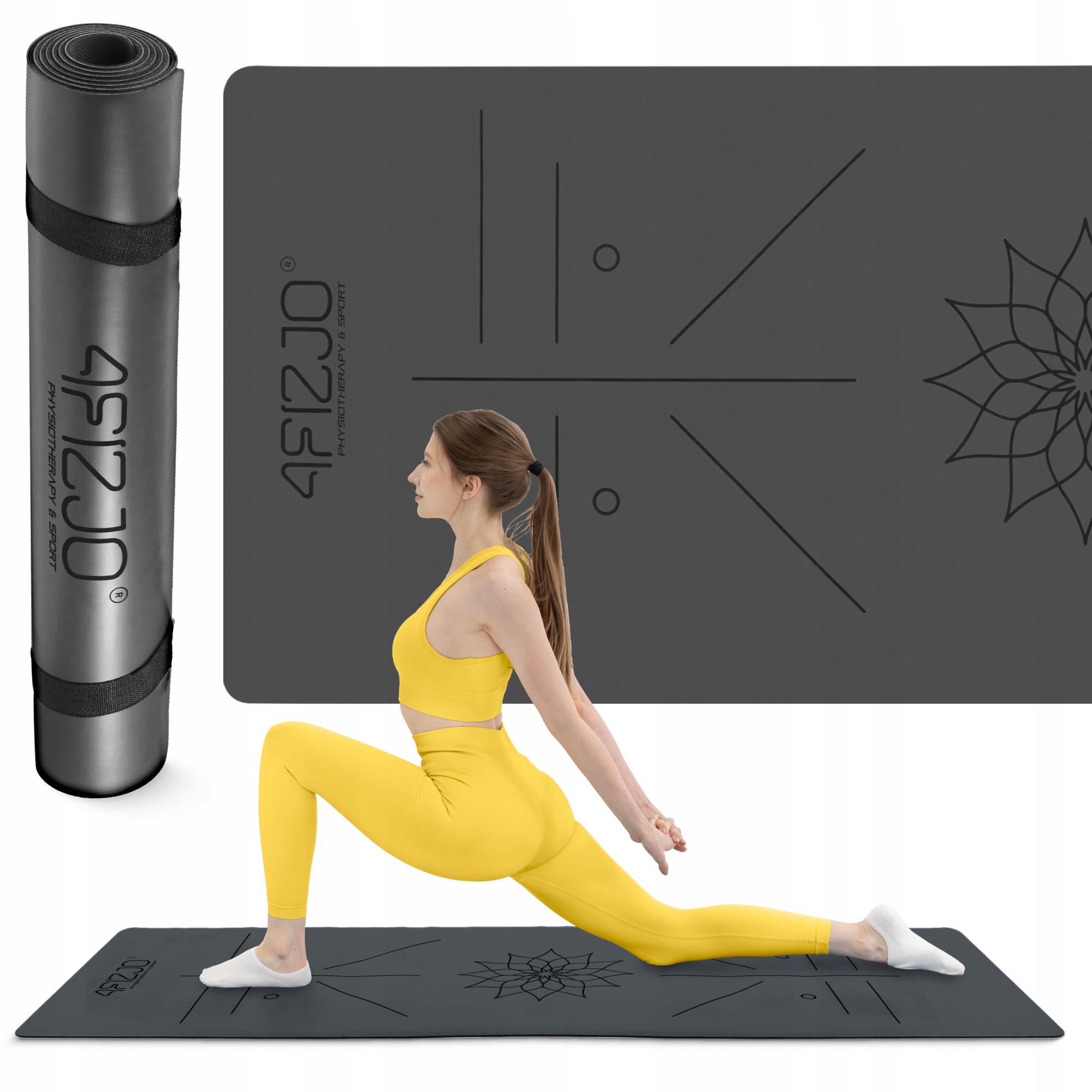 Mata Do Jogi Kauczukowa Antypoślizgowa Składana Joga Kauczuk Ekologiczna