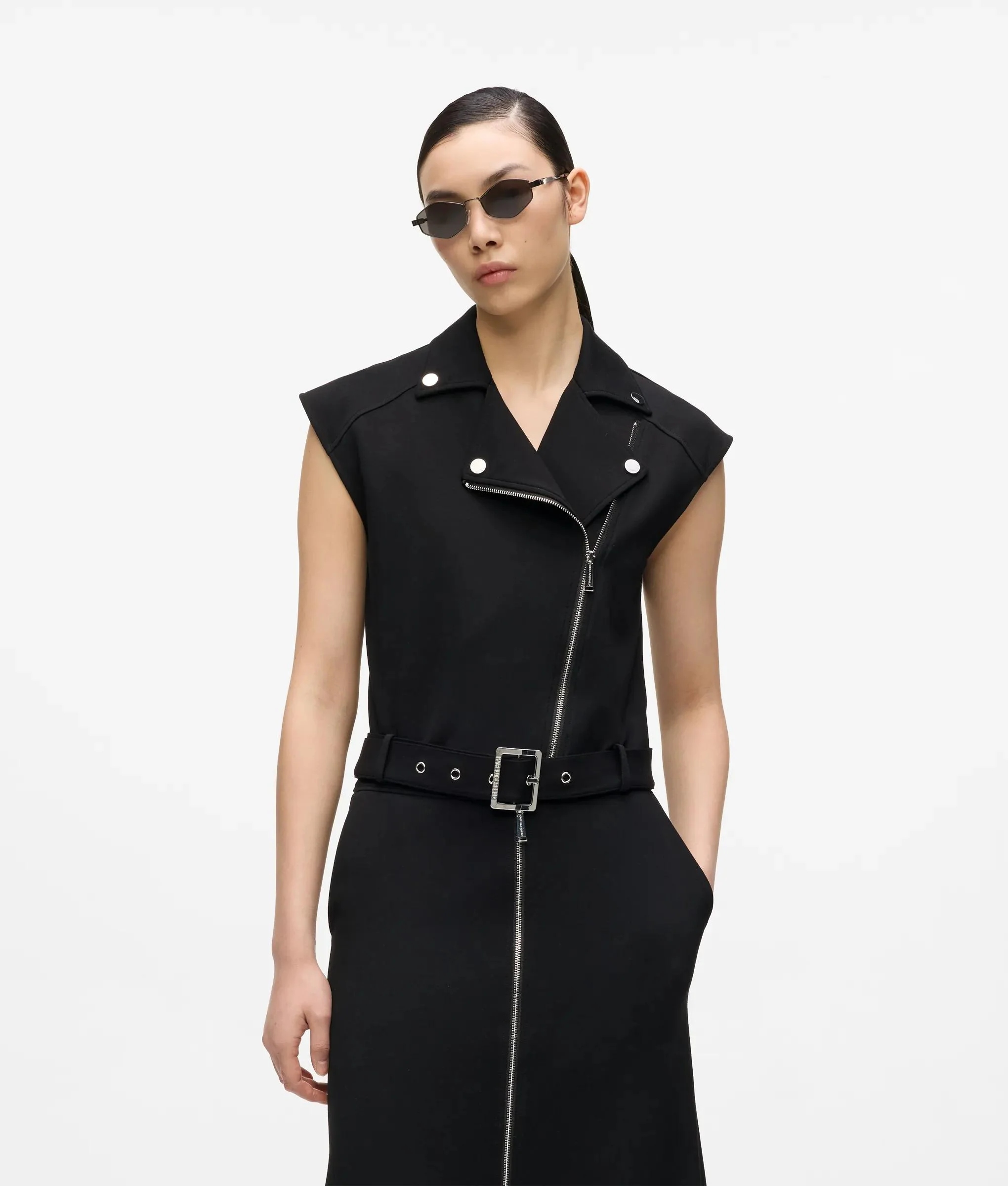 Karl Lagerfeld Rozepínací Mikina Na Zip Bez Rukávů Černá Xs U5A