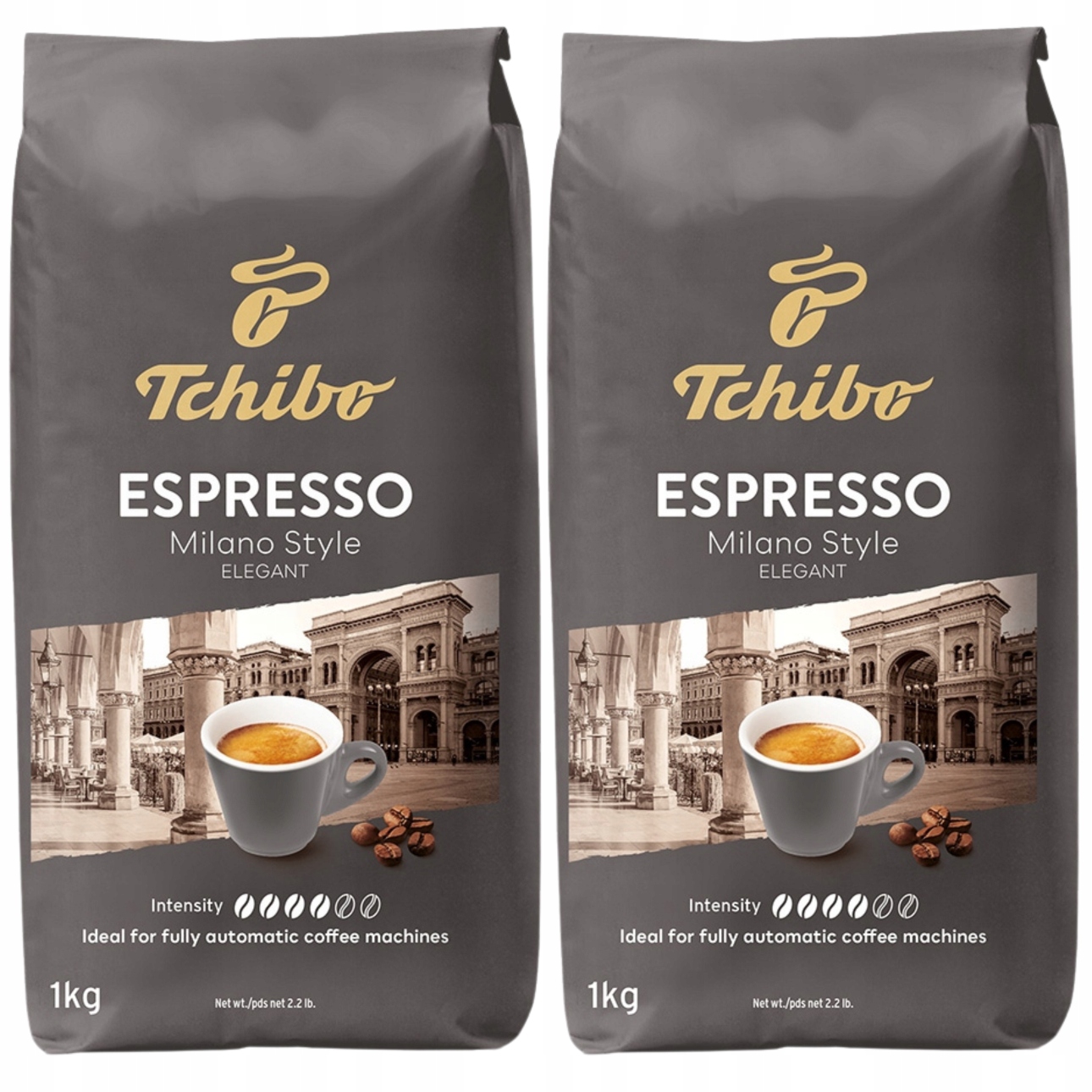 Levně Tchibo Milano Káva zrnková 1 kg x2