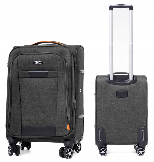 Walizka Mała Kabinowa Materiałowa Cordura Bagaż Rgl 28L Grafitowy