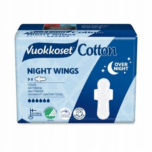 

Vuokkoset 100% Bio Podpaski nie chlorowane Noc