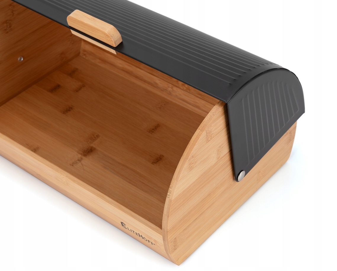 DUŻY CHLEBAK BAMBUSOWY CZARNY POJEMNIK NA CHLEB PIECZYWO BUŁKI XXL Stan opakowania oryginalne