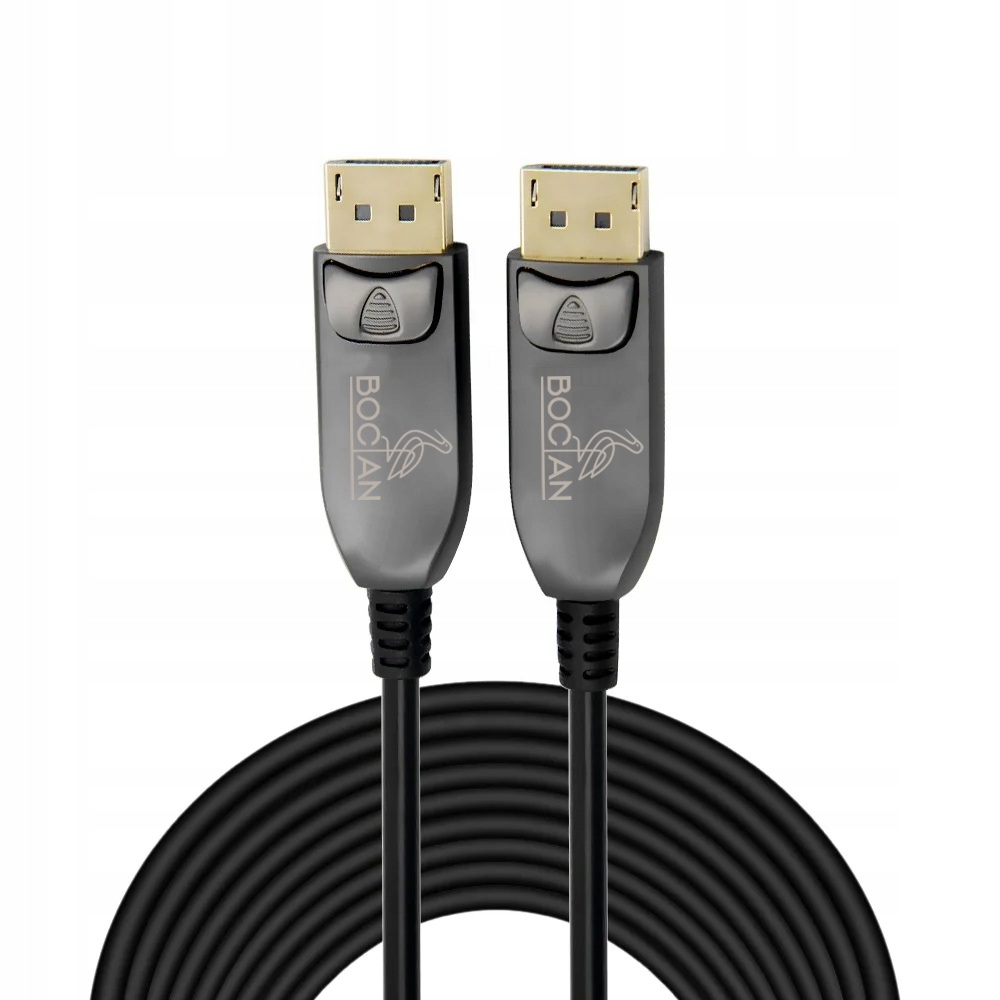 Kabel DisplayPort 2.1 Dp optyczny Aoc 16K 60Hz 8K 120Hz 4K 240Hz 80Gb 30m