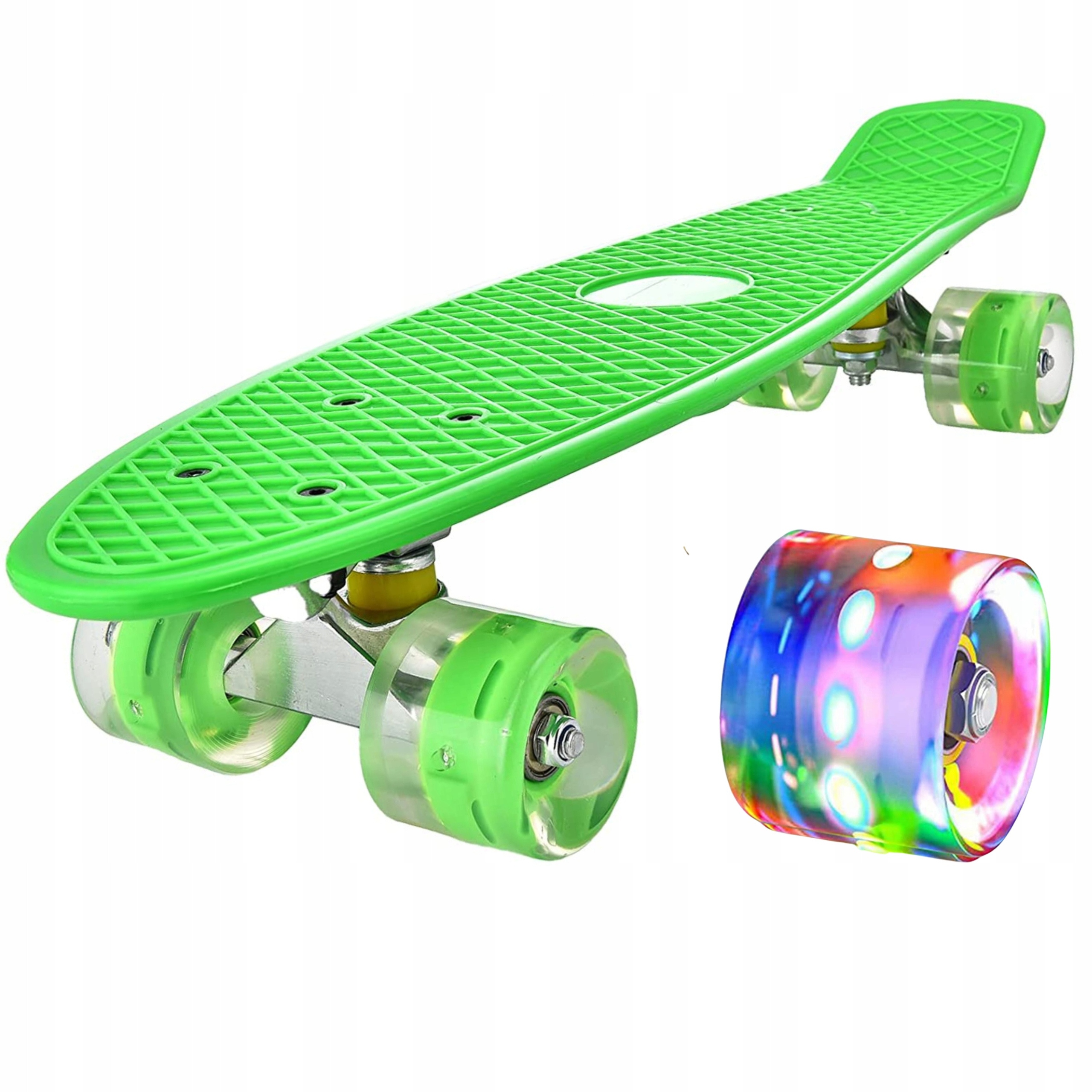 DESKOROLKA FISZKA DESKA ŚWIECĄCE KOŁA LED KOLORY Marka Aurora