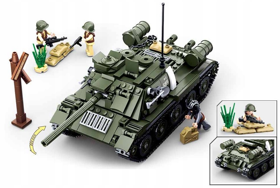 

Klocki Sluban Czołg T-34 Rudy 687 Lego