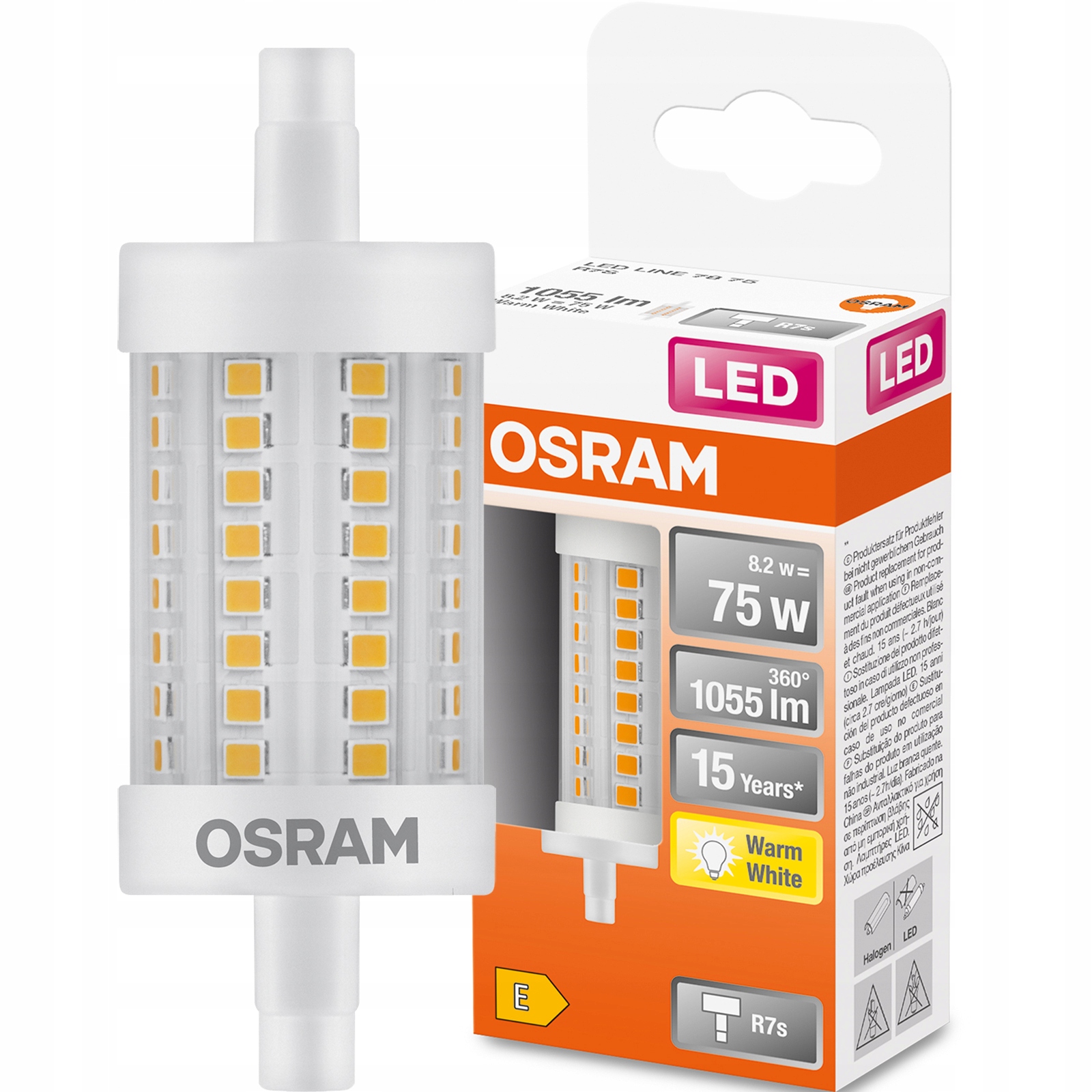 

Żarówka Led R7s Żarnik 78mm 8,2W 75W 2700K Osram