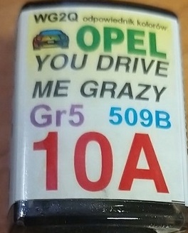 Zaprawka Lakiernicza Opel 10A GR5 509B grazy