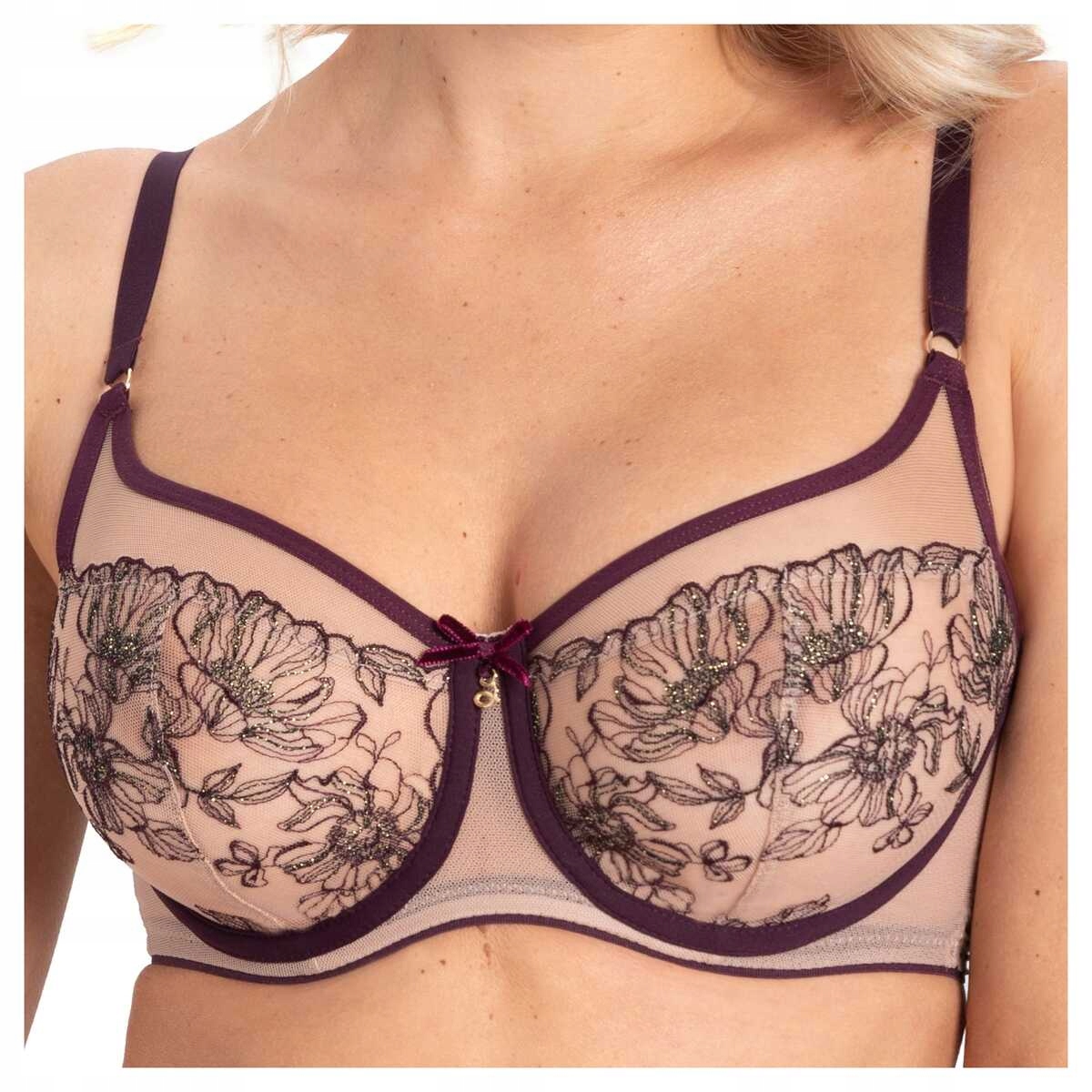 Samanta Podprsenka měkká imitace tetování Silvia A143 lilek 75E