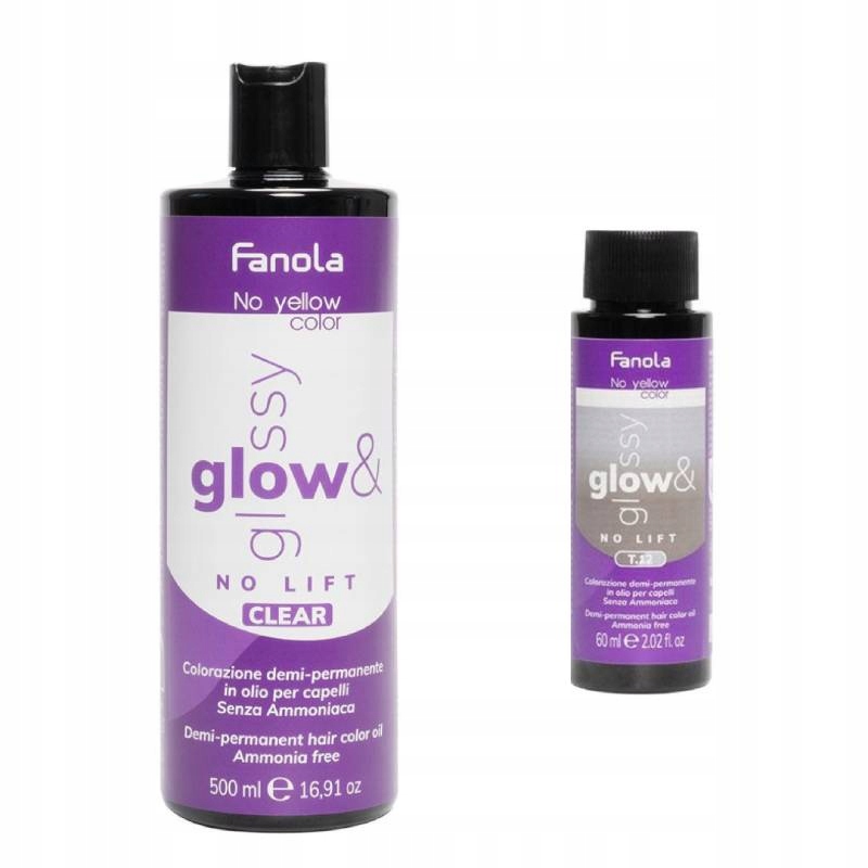 Fanola Glow & Glossy T.12 toner na vlasy bez amoniaku 60 Ml Clear 500 ml