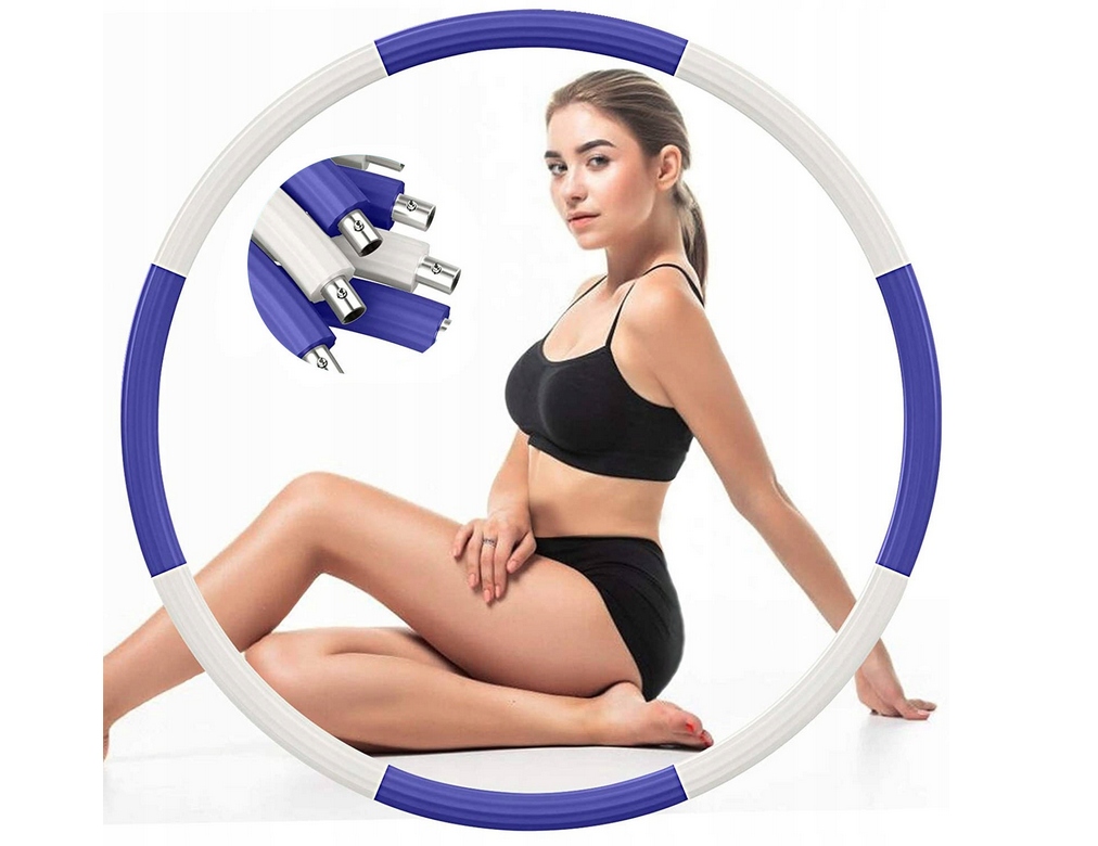 Hula hop piankowe odchudzające HD Premium 86cm granatowo - białe Kod producenta 748596
