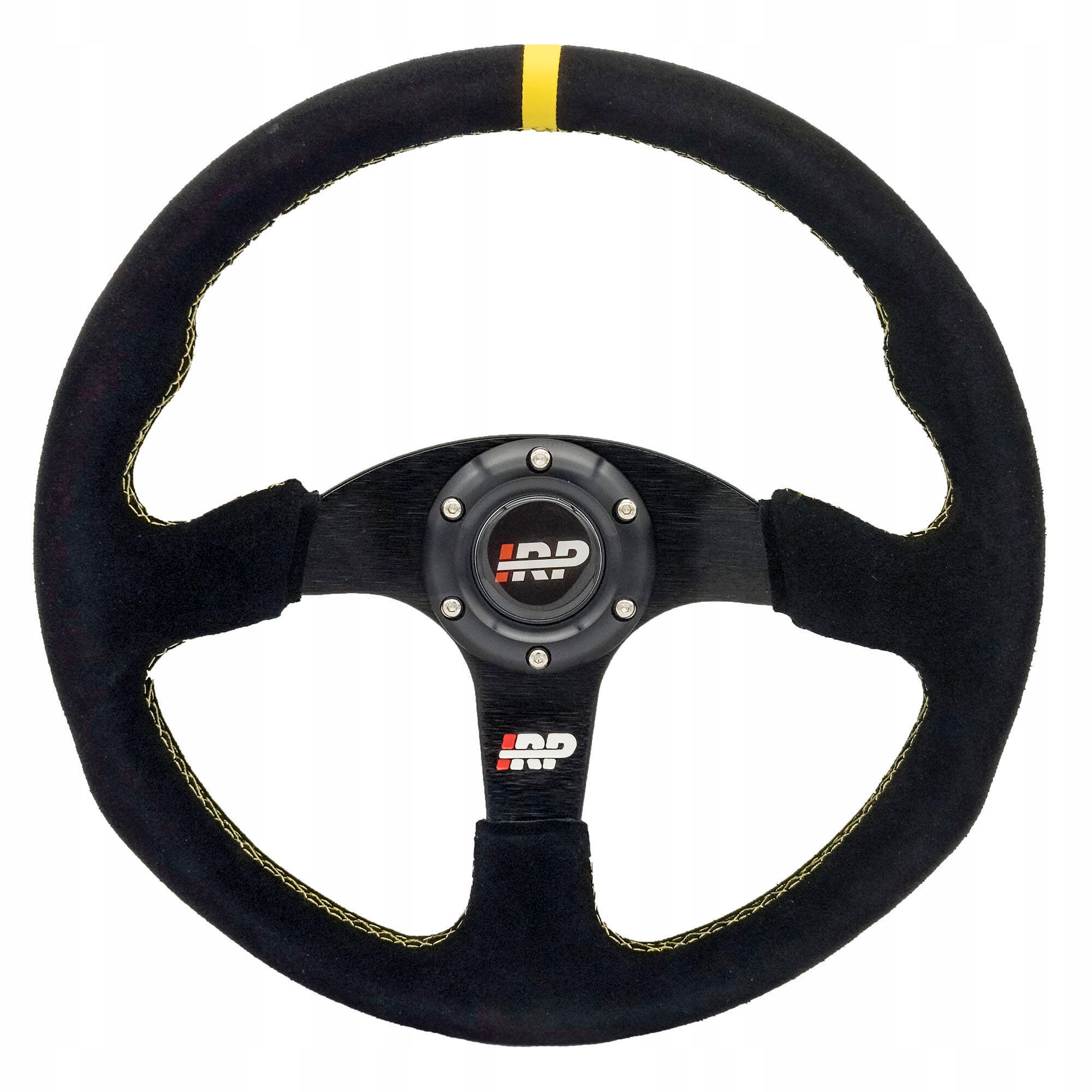 Športový semišový volant 350 mm plochý klaksón Irp