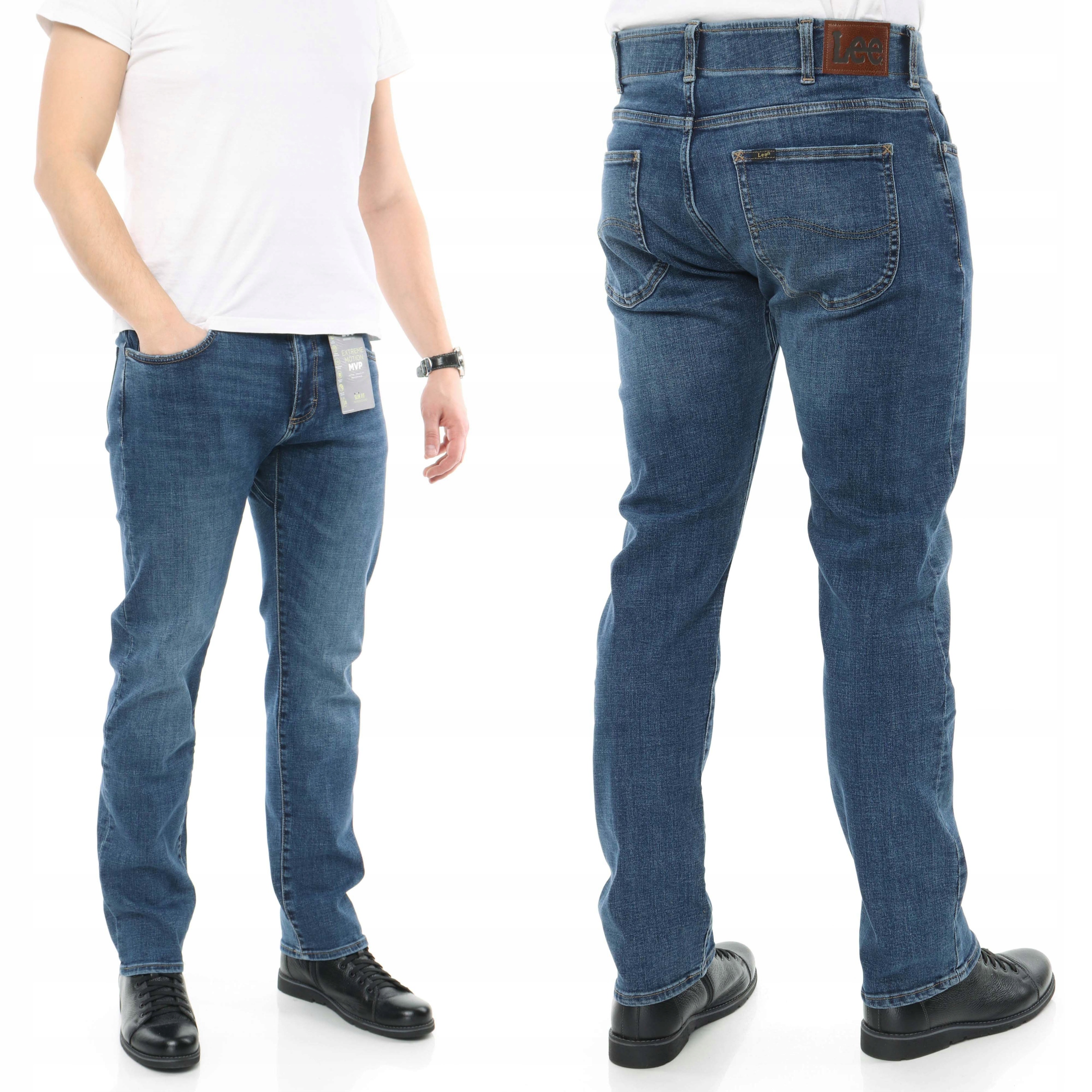 LEE SLIM FIT MVP spodnie performance jeans W34 L32