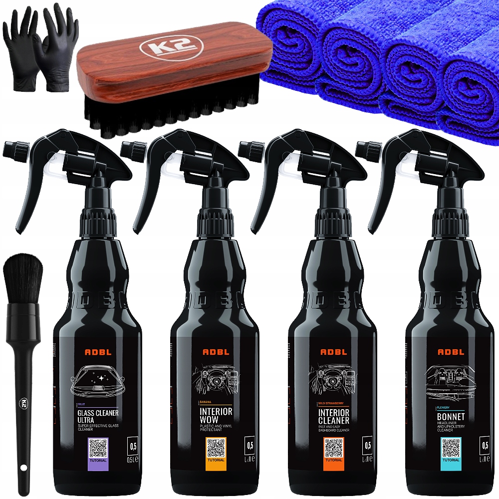 Adbl Zestaw Kosmetyków Do Czyszczenia Pielęgnacji Plastików Kokpitu Wnętrza