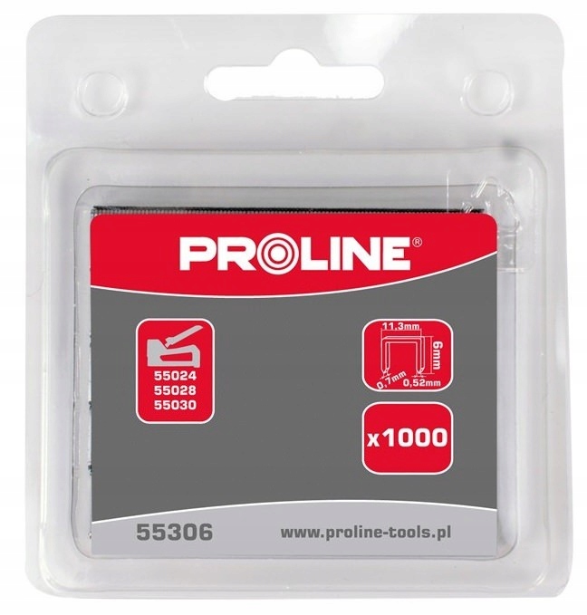 

Zszywki hartowane typ A 53 L:8mm Proline