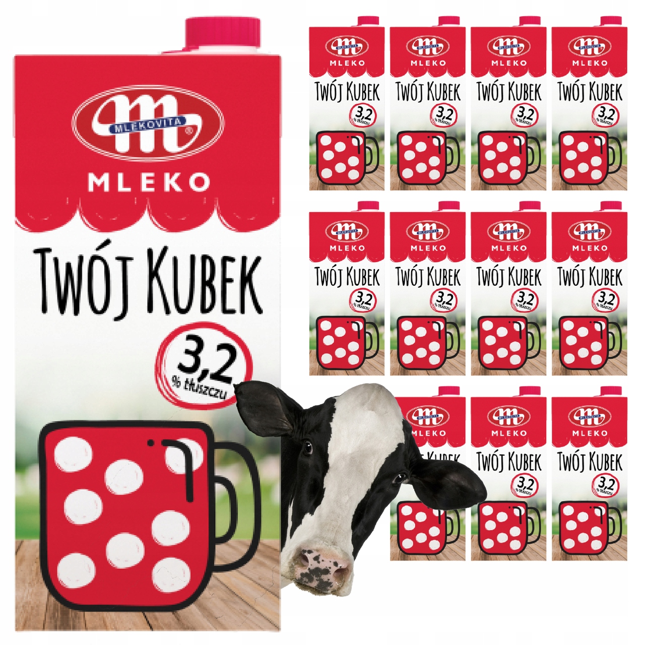 Mléko Tvůj hrnek 3,2% Mlekovita 1L Uht plné na kávu a snídani 12x1L