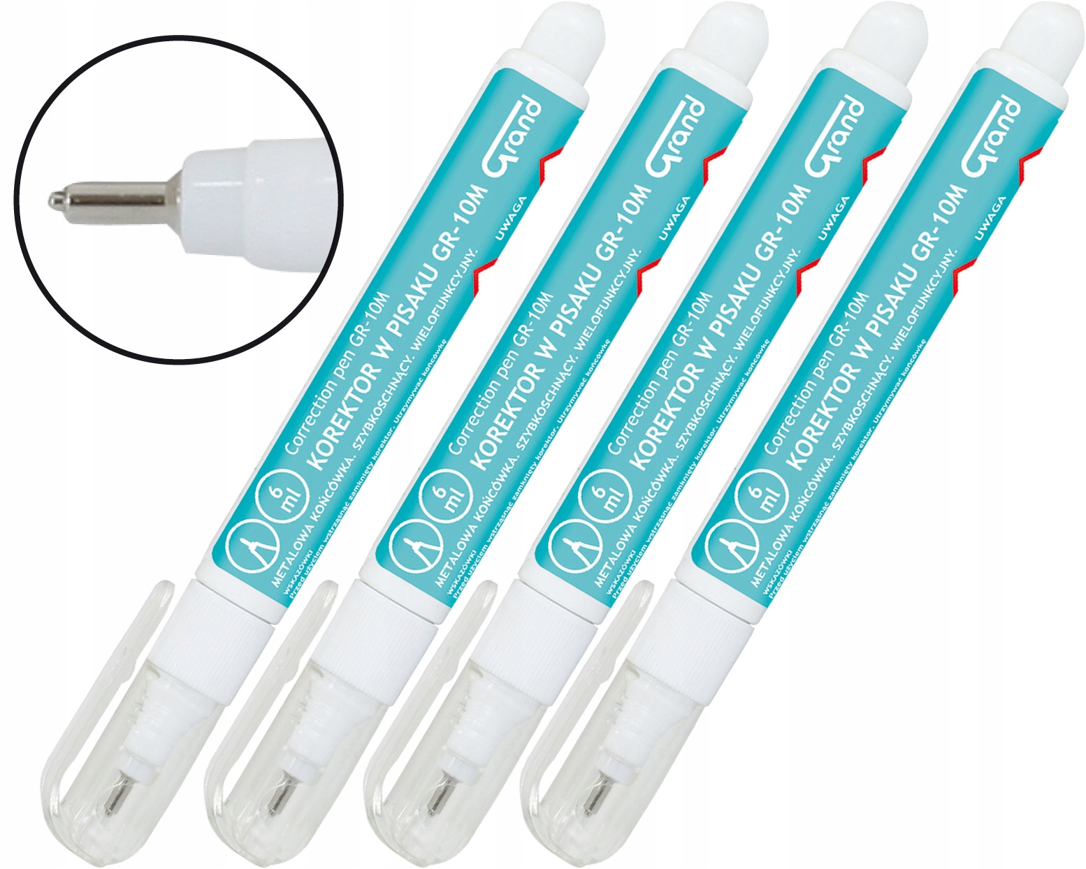 

4x korektor Grand metalowa końcówka GR-10 M 6ml