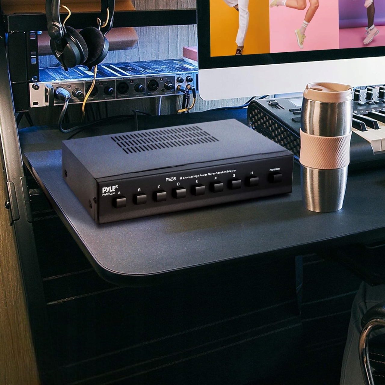 8 KANAŁOWY SELEKTOR ROZDZIELACZ DO WZMACNIACZA STEREO PYLE PSS8 Stan opakowania oryginalne