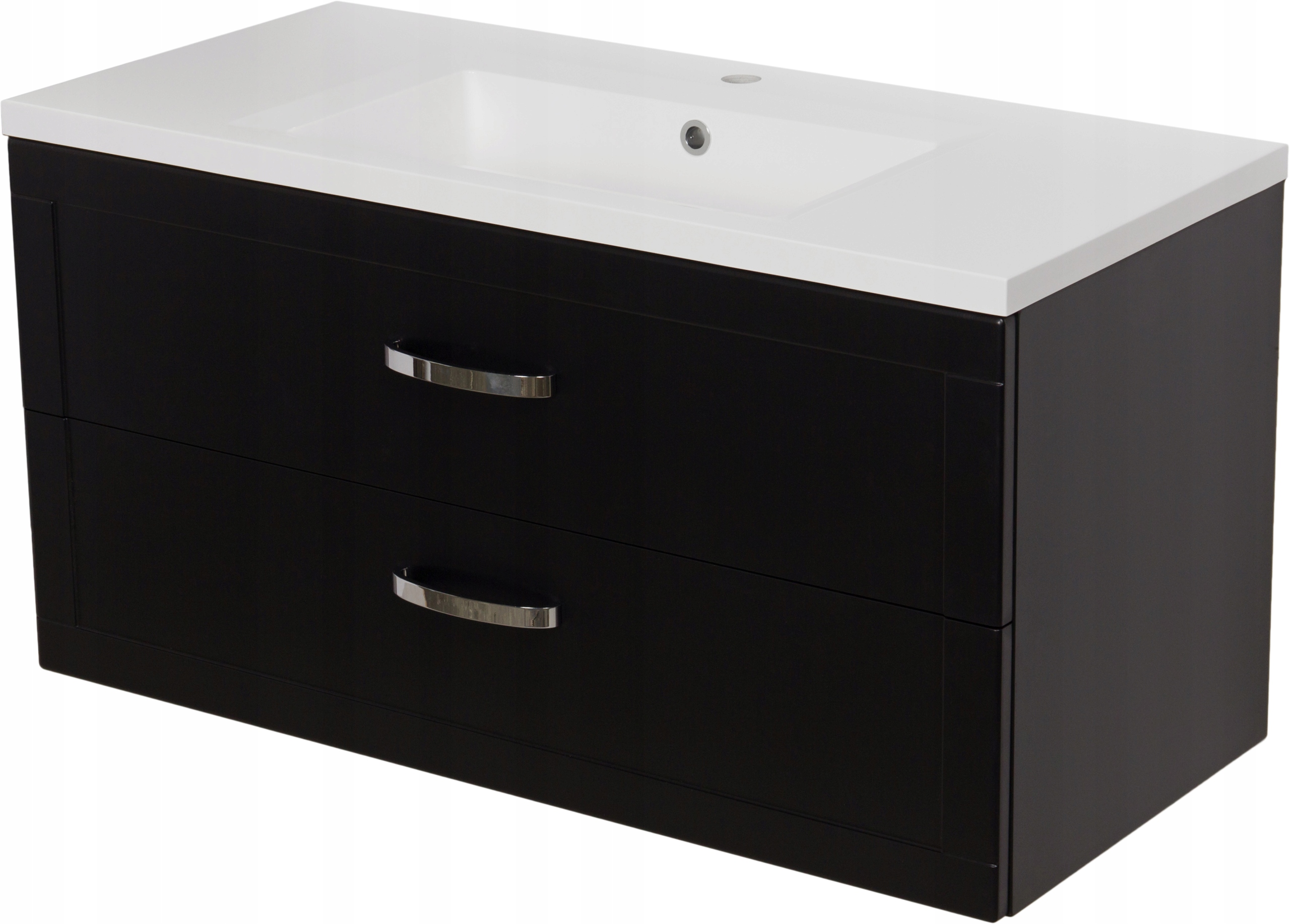 MEIVA meble łazienkow czarna szafka + umywalka 100