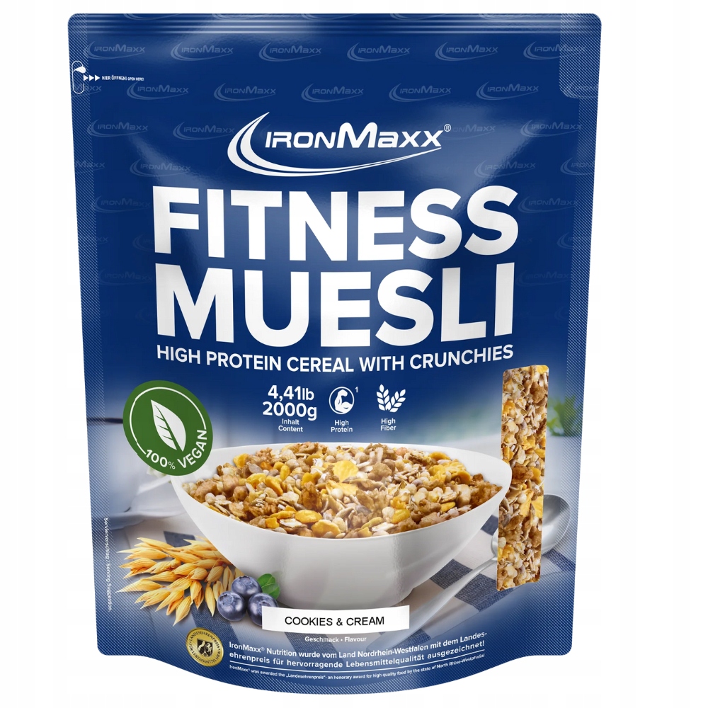 Levně IronMaxx Fitness Musli 2000g Cookies & Creme