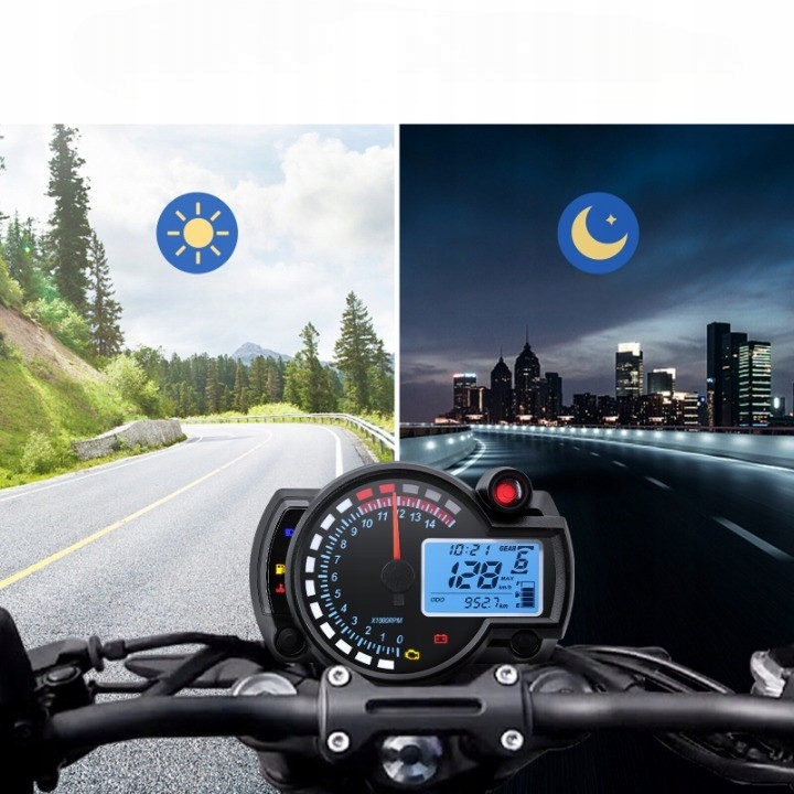 PRĘDKOŚCIOMIERZ DO MOTORA MOTOCYKLOWY LCD Producent inny