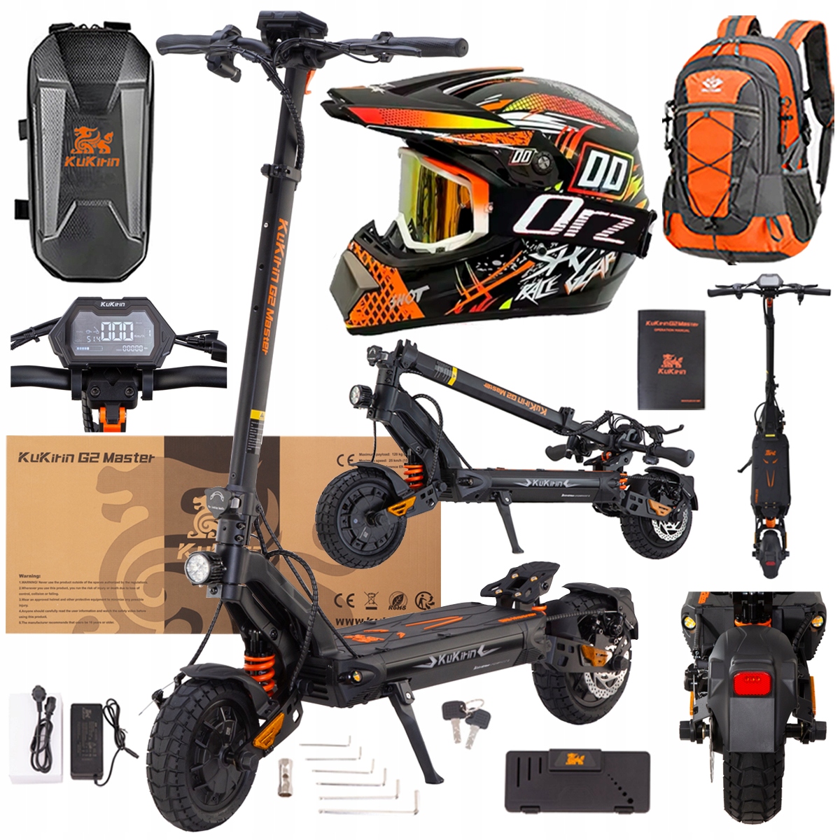 Kukirin G2 Master elektrické vozidlo 2000W 52V 20.8AH 70KM 60KM/H +Dárek