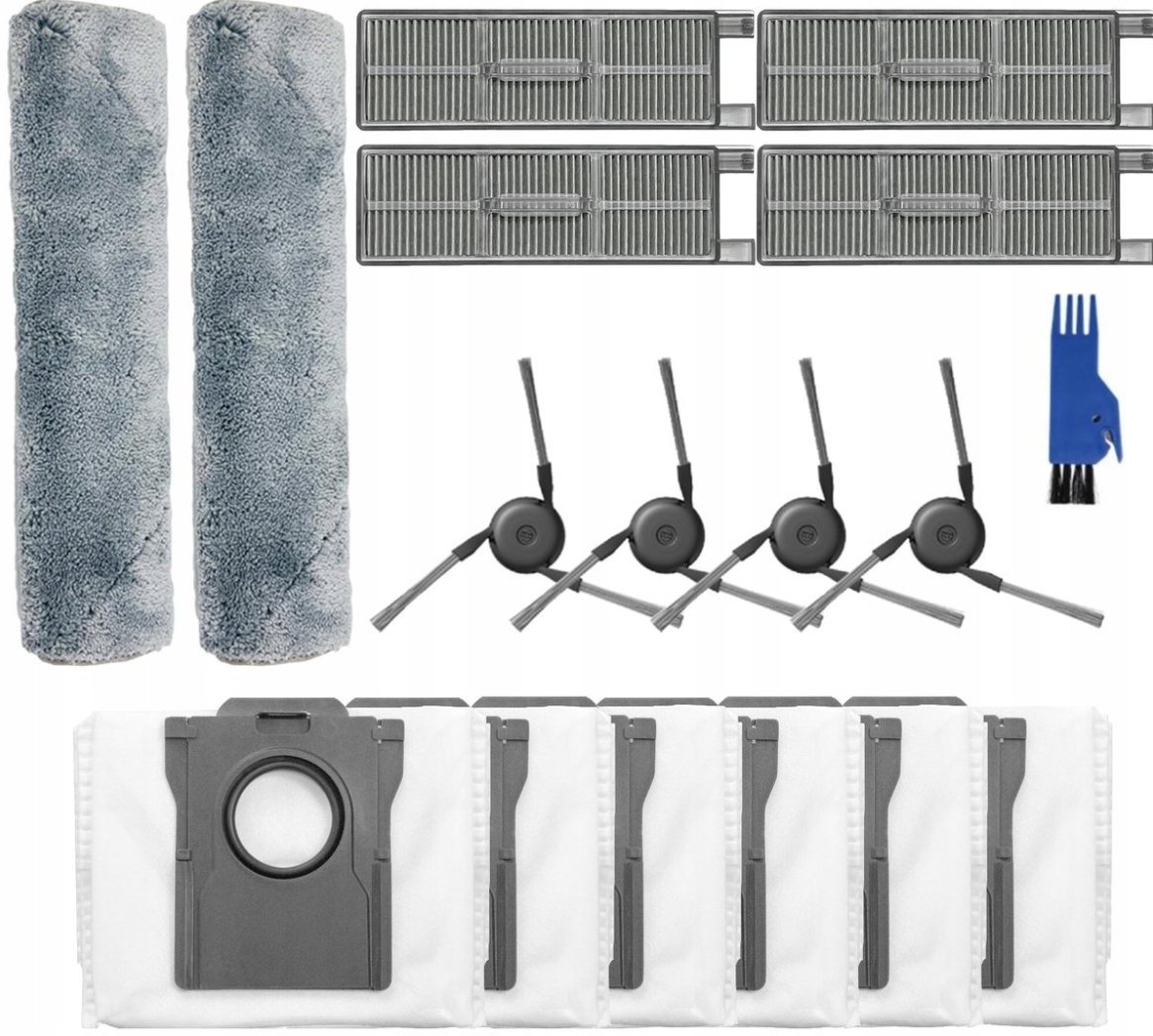 Duży zestaw akcesoriów do Mova Z50 Ultra worki mopy filtry szczotki