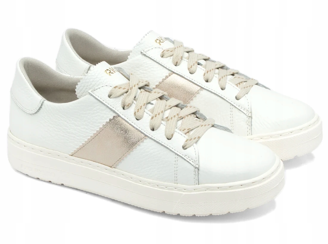 Bílé Tenisky Sportovní Dámské Kožené Tenisky Lehké Ryłko 38