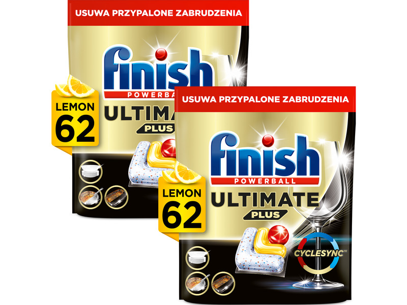 Kapsułki do zmywarek Finish Powerball Ultimate Plus All in 1 Lemon 124 szt.