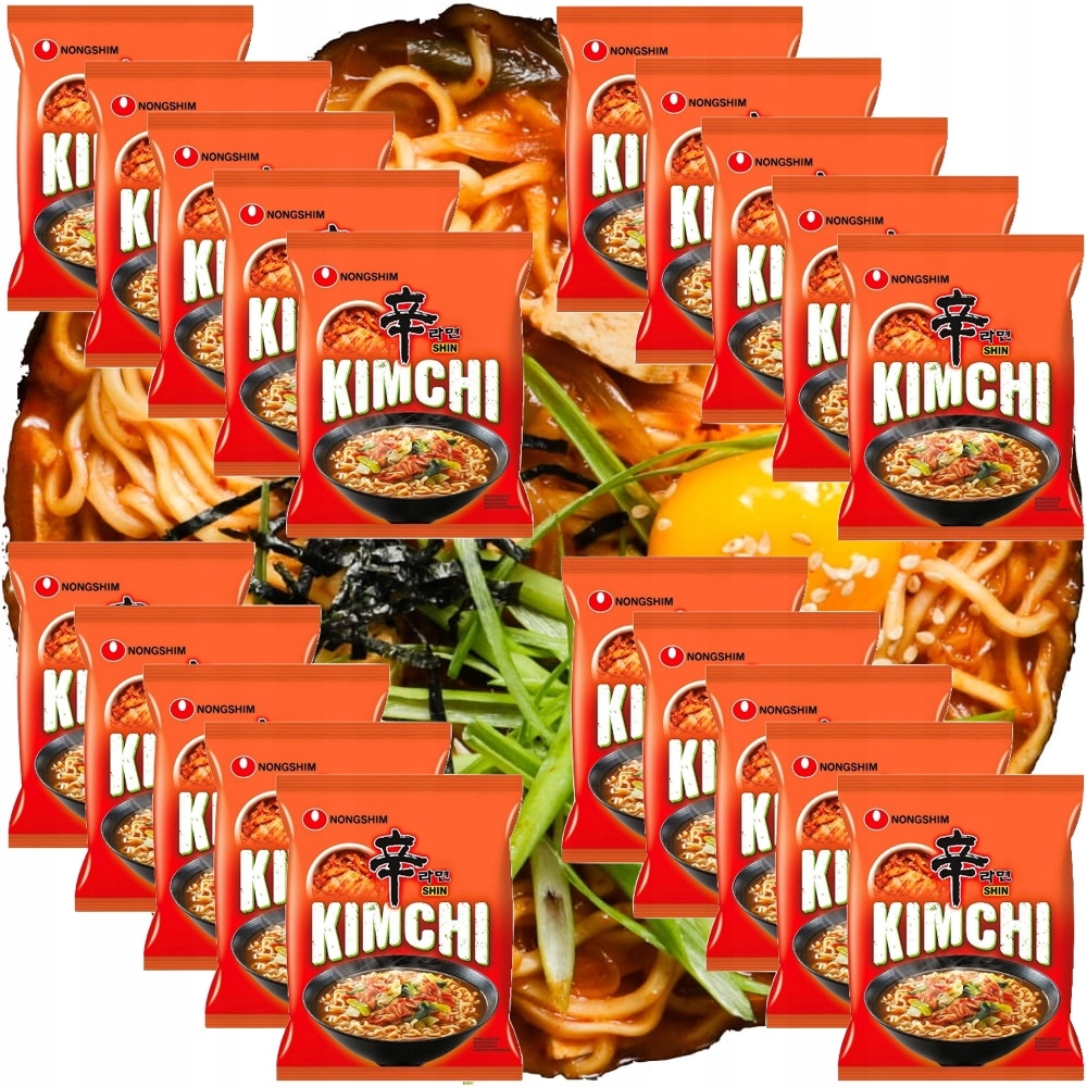 Levně Karton Korejská instantní polévka KimChi Ramyun Hot 20 x 120 g Nongshim