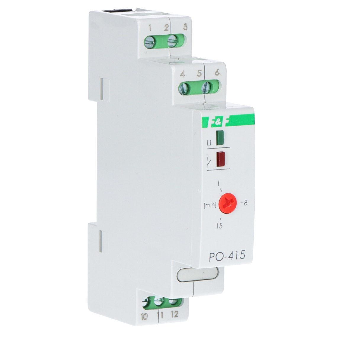 Časové relé PO-415 s opožděným odpadem, kontakty: 1P, U=24V, I=10A,