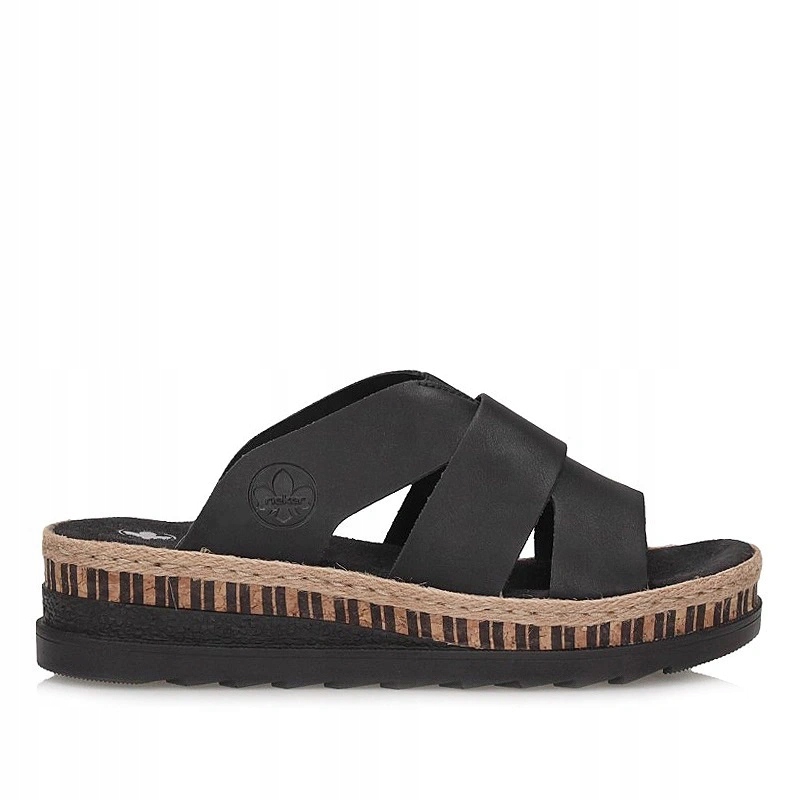 Nazouváky Rieker V7989-00 černé, černé na platformě