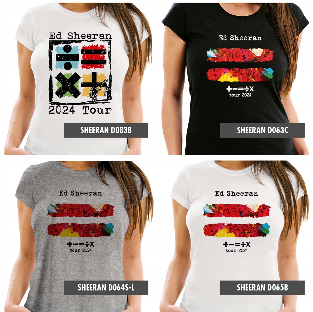 ED SHEERAN THE MATHEMATICS TOUR 2024 GDAŃSK T SHIRT KOSZULKA DAMSKA S Rozmiar 36