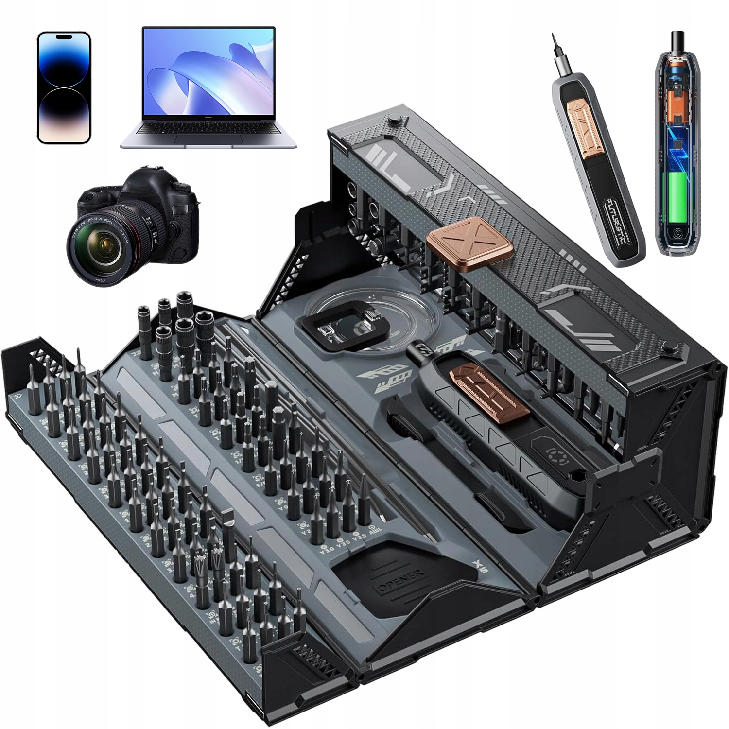 Elektrický Šroubovák Praktická Sada S 160 Magnetickými Hroty