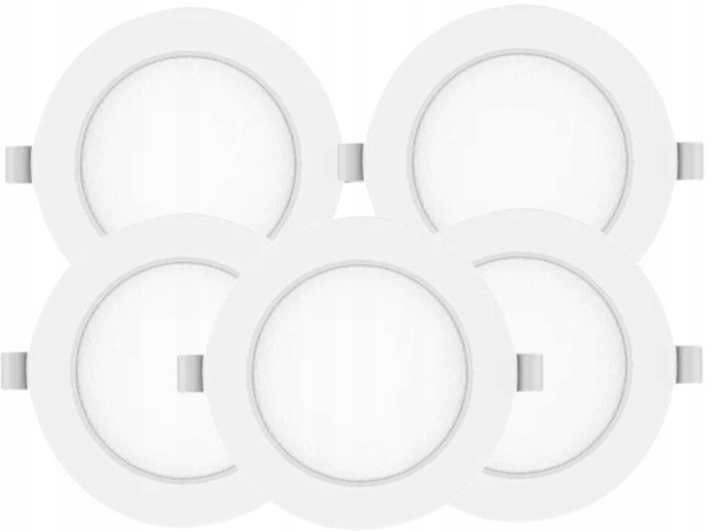 5x Lampička Panel Stropní Svítidlo Stropní Led 6W Objímka 4000K pro závěsný strop