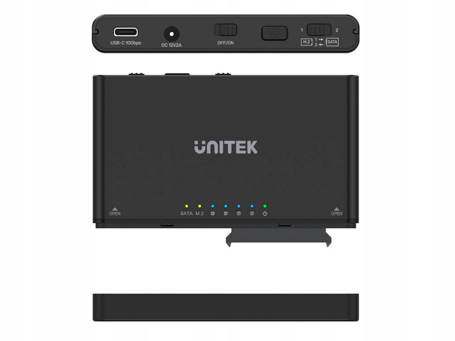 Stacja klonująca dyski Sata 2,5'' 3,5'' i M.2 Unitek S1222A