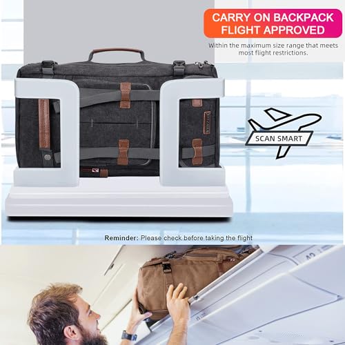 WITZMAN Plecak Podróżny Męski Canvas Vintage Duży Na Laptop 17 Calowy — miniatura 6