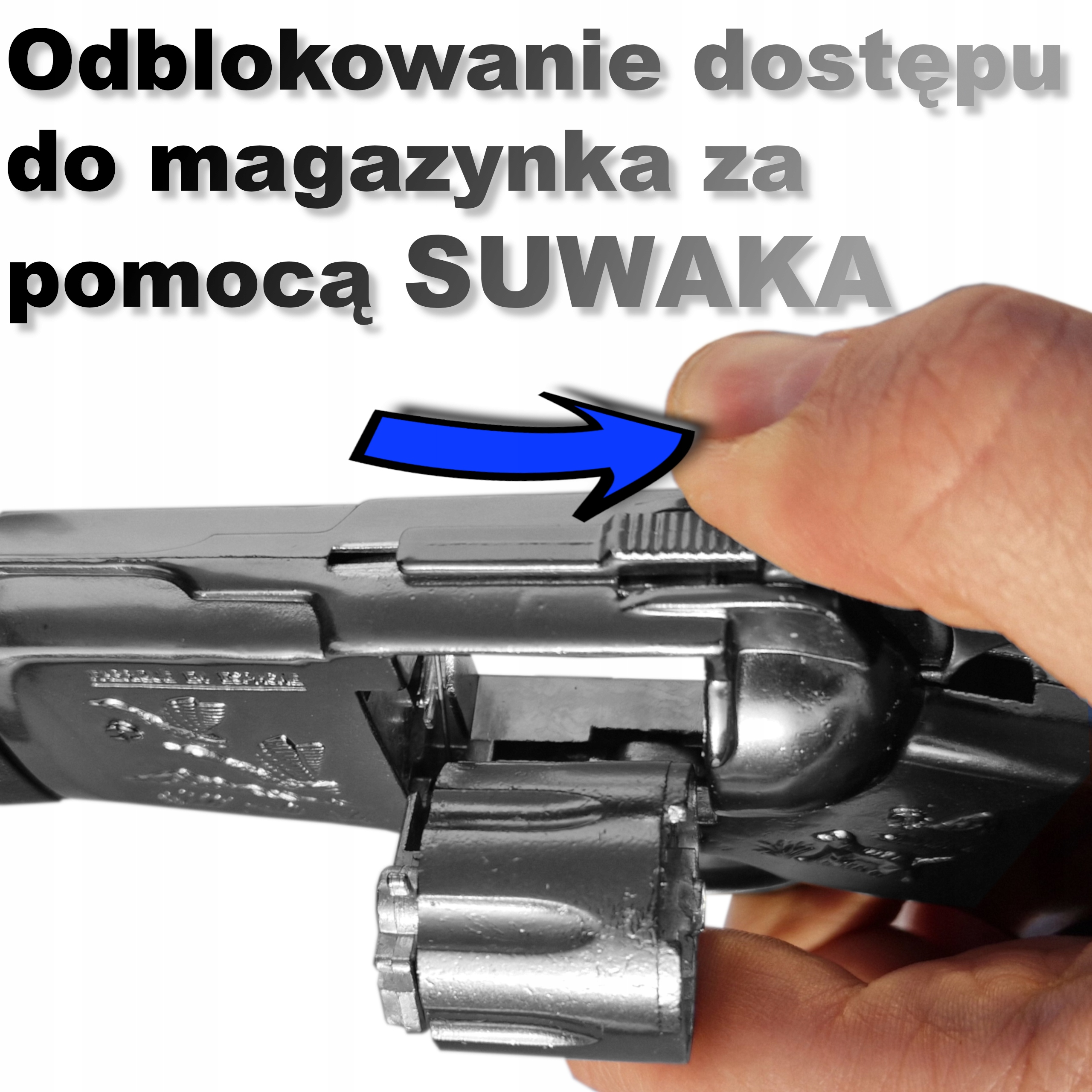 GONHER METALOWA STRZELBA HUKOWA NA KAPISZONY KOWBOJSKA KARABIN 8 - STRZAŁÓW Marka inna