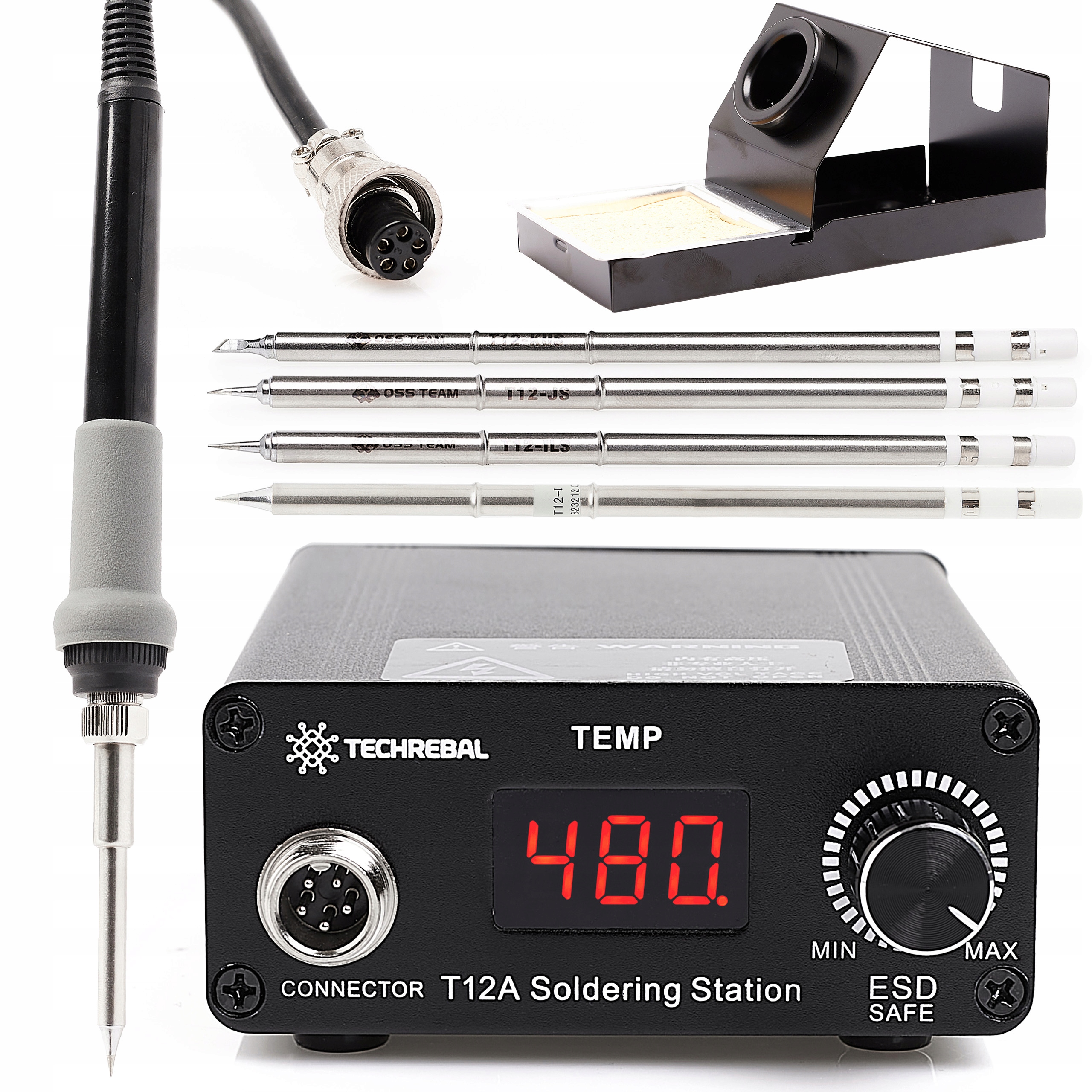 Pájecí Stanice Pájecí Pero Techrebal T12A 75W Sada 4 Hrotů T12