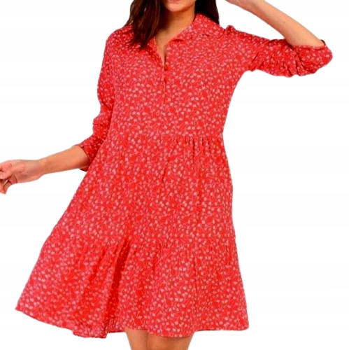 

Sukienka casual red kobieca zjawiskowa modna boho