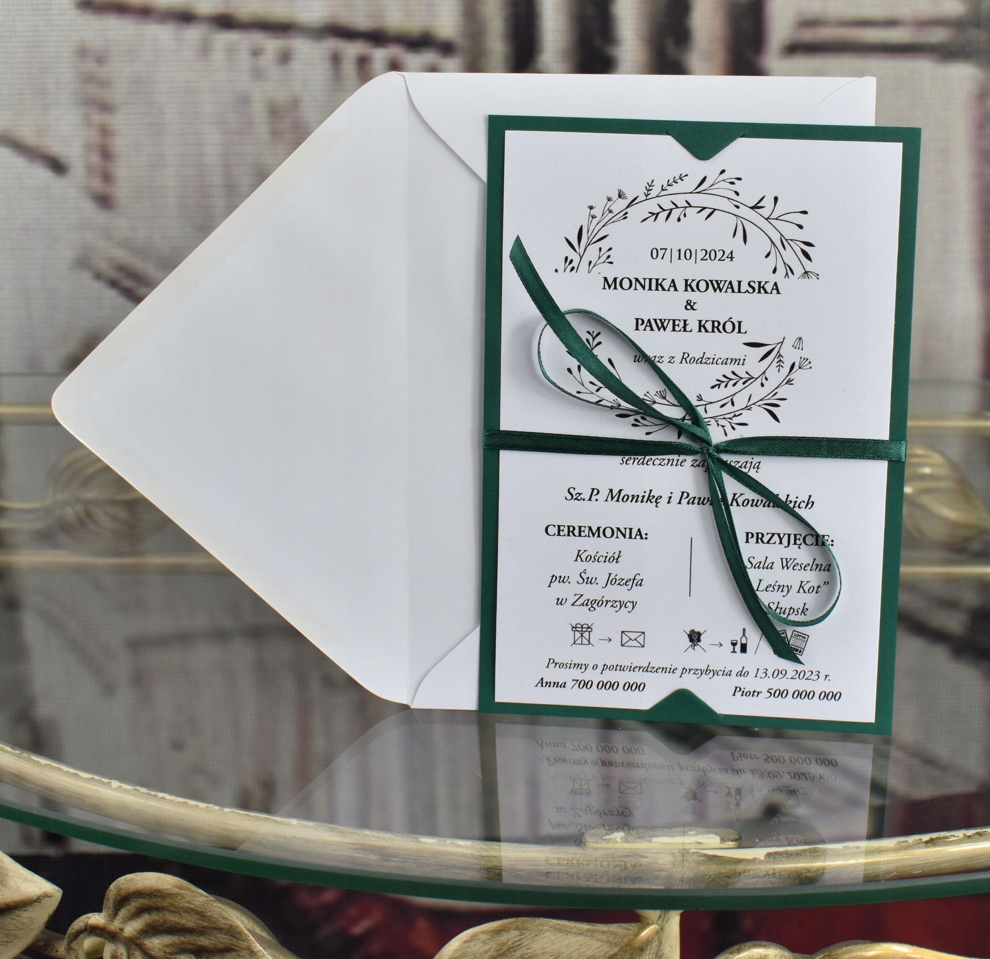 Zaproszenia Ślubne na Ślub z PERSONALIZACJĄ Marka inny
