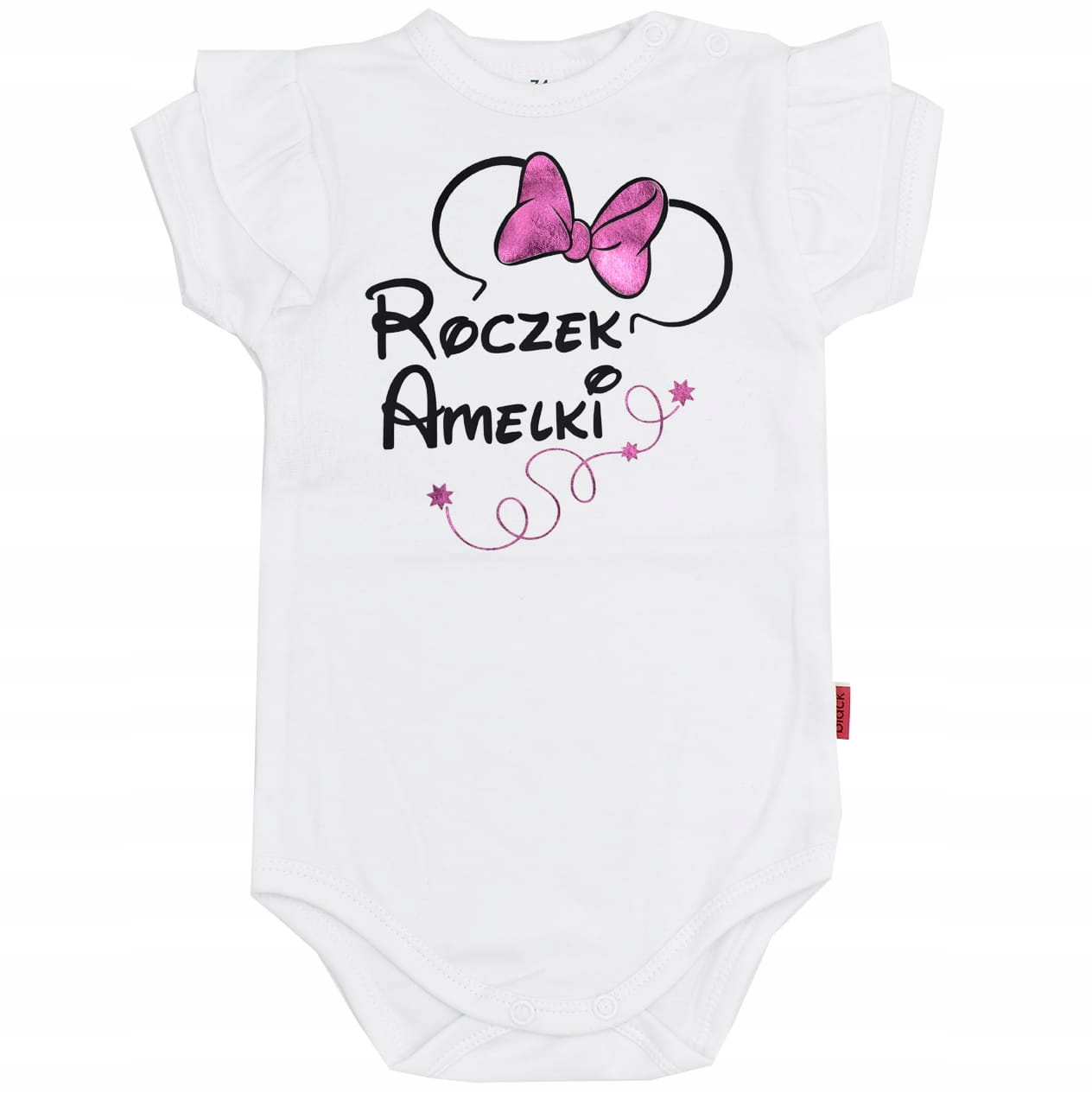 Body z falbanką na ROCZEK z MYSZKĄ 74 + IMIĘ