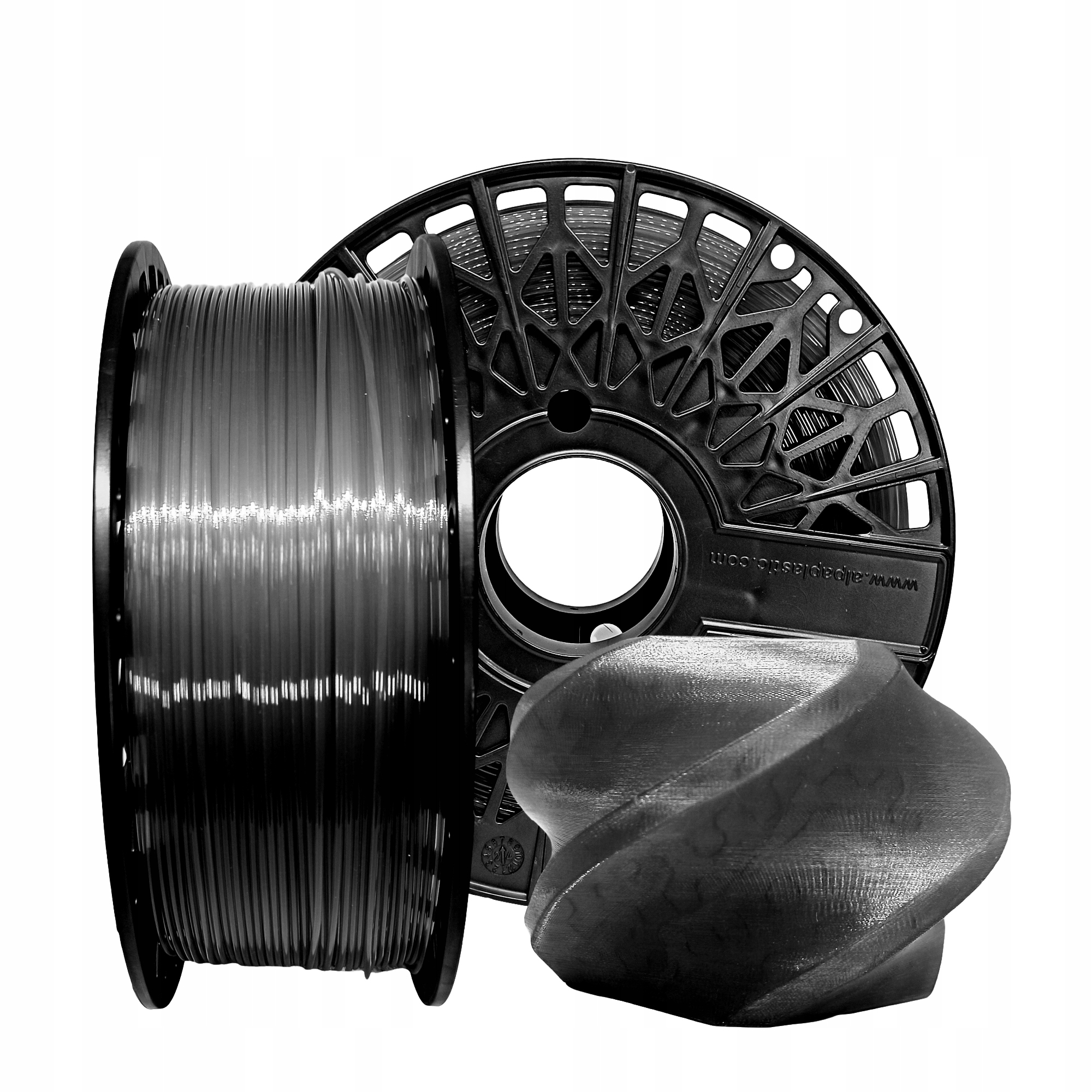 Filament Petg Czarny Transparentny 1,75mm 1kg F3D