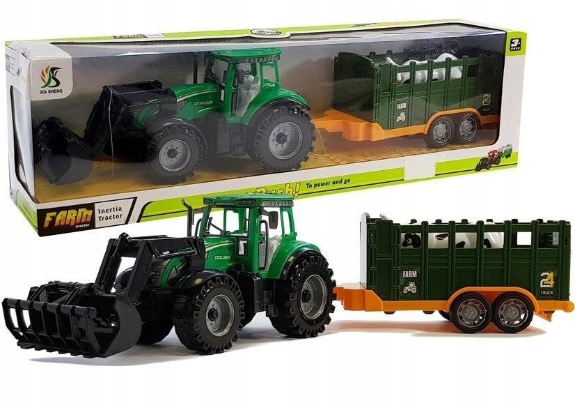 

Duży Traktor Maszyna Rolnicza Przyczepa Krowa Figu