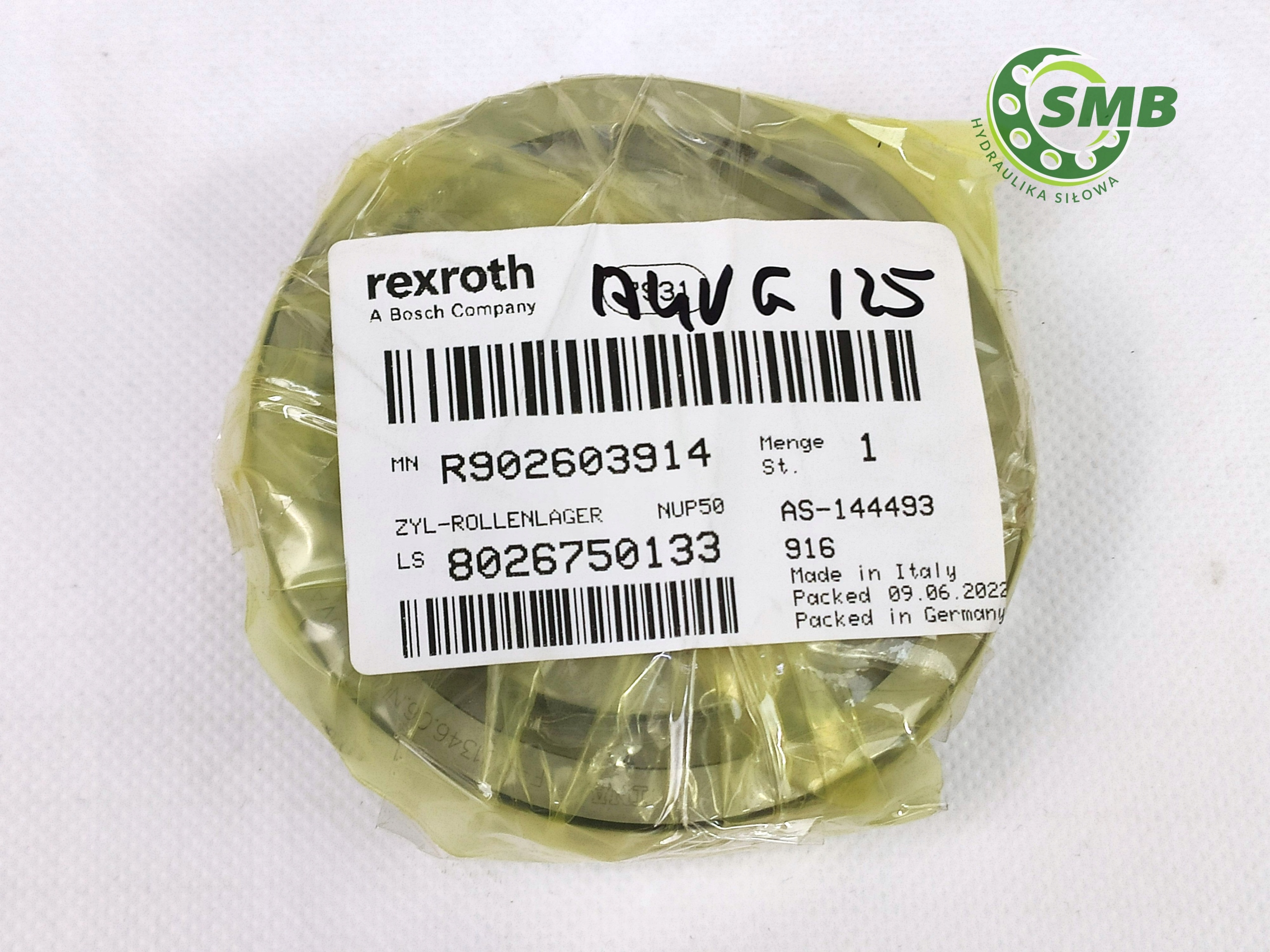 Bosch Rexroth A4VG125 ŁOŻYSKO WAŁU R902603914 Numer katalogowy części R902603914