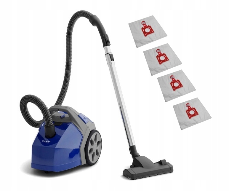 Odkurzacz Workowy Dynamic+ Smapp 608.2 4L Niebieski 4 Worki