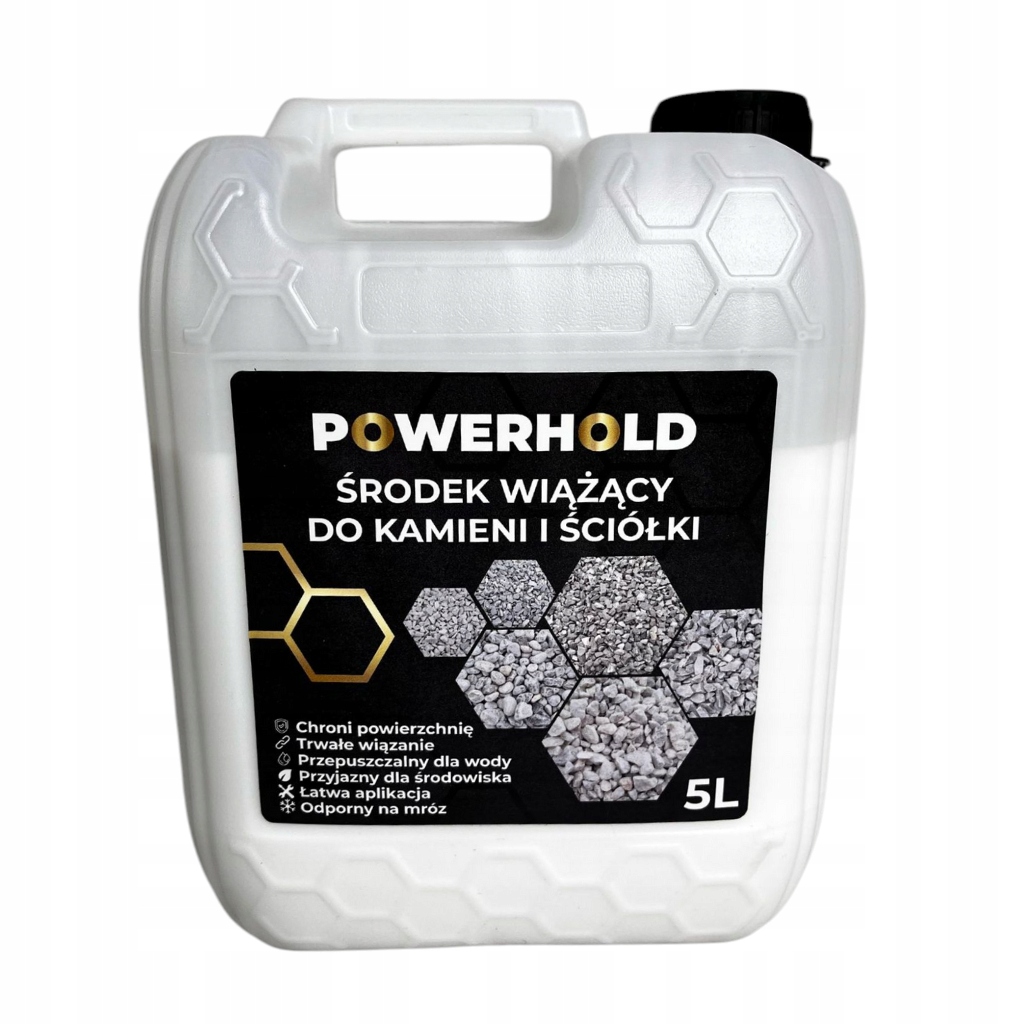 Środek spoiwo do wiązania ściółki z kory kamieni ozdobnych 5L Powerhold