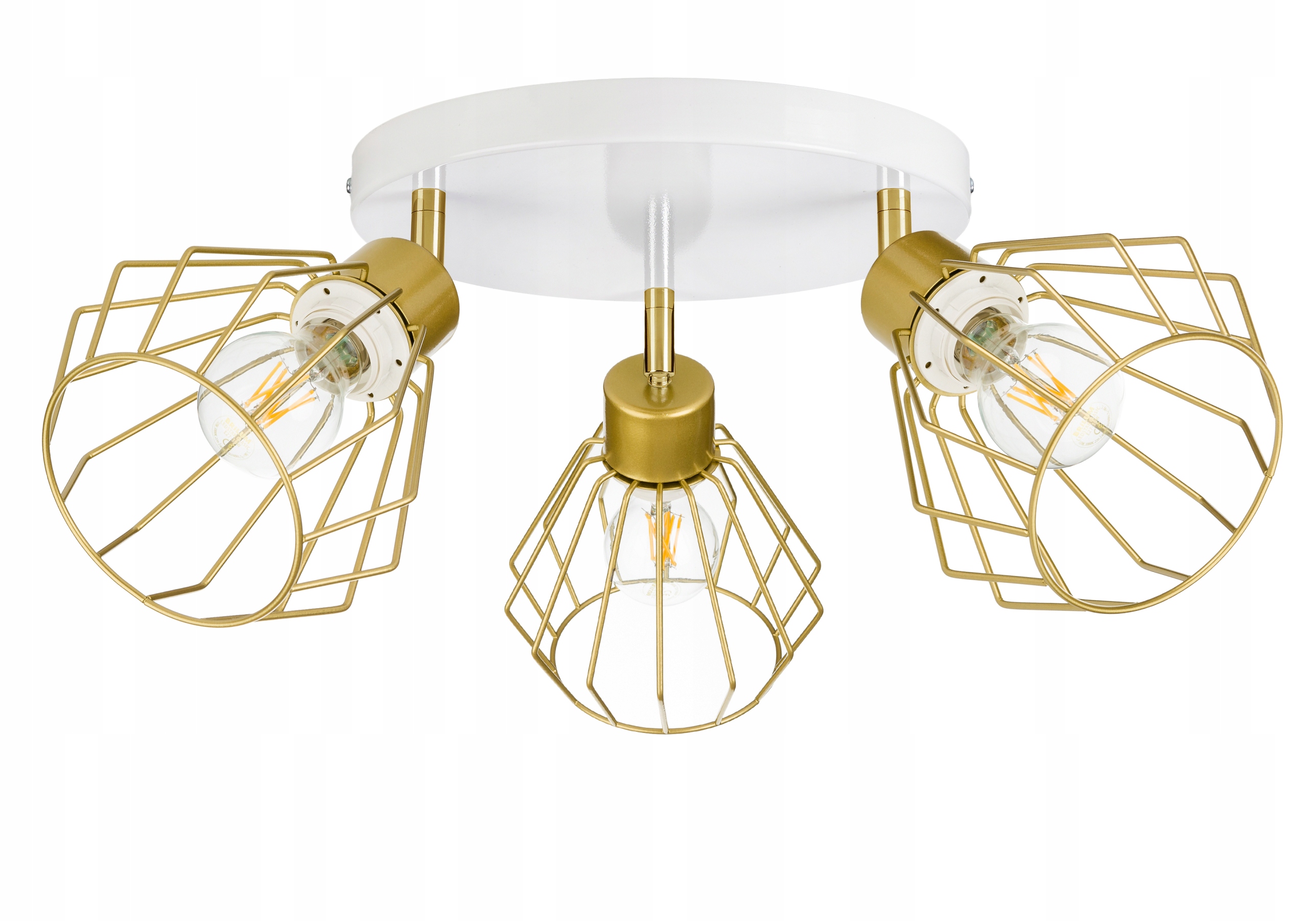 Lampa stropní svítidlo stropní lustr pohyblivý loft zlatý